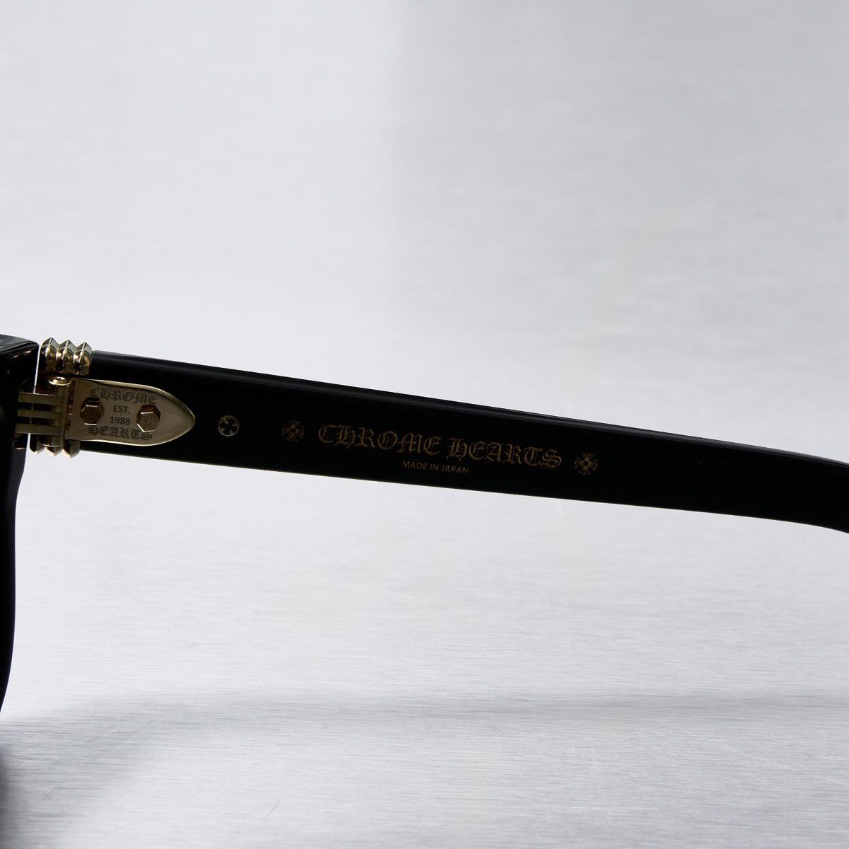 Chrome Hearts CHROME HEARTS TRITITSAGAIN BLACK 18K GOLD PLATED SUNGLASSES Size ONE SIZE - 5 Thumbnail