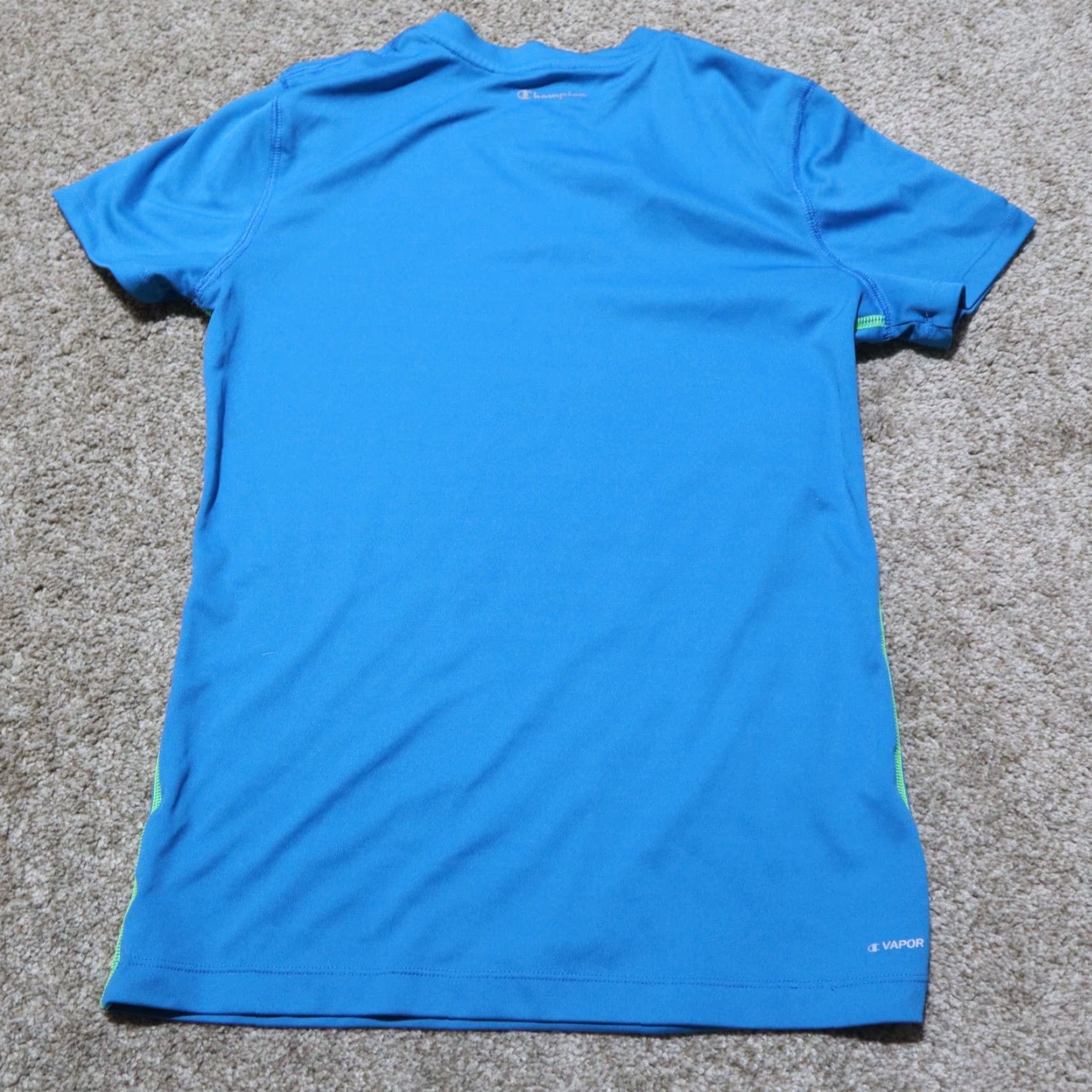 Champion Champion T-Shirt Womens XS V-Neck Short Sleeve Tee Light Blue Marbled 90s Athletic Breathable Easy Care Shirt Modern Everyday Casual Mens? Size XS / US 0-2 / IT 36-38 - 6 Thumbnail