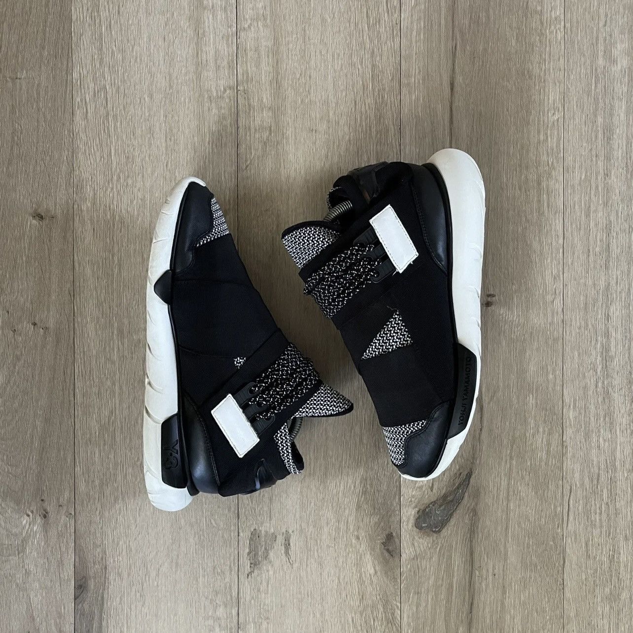 2014 Adidas Y-3 Yohji Yamamoto Qasa High Black White Grey