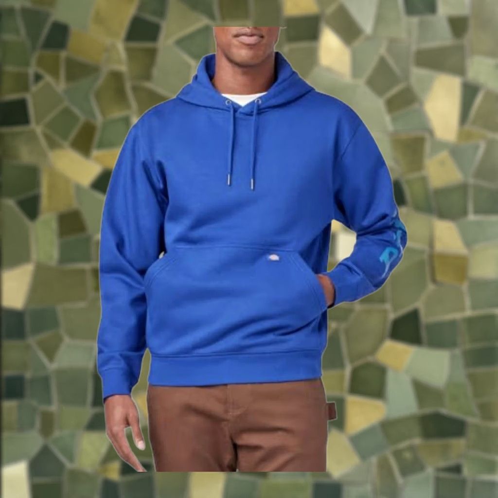 Dickies DICKIES Pullover Fleece Hoodie REGULAR XL BLUE Men Size US XL / EU 56 / 4 - 1 Thumbnail