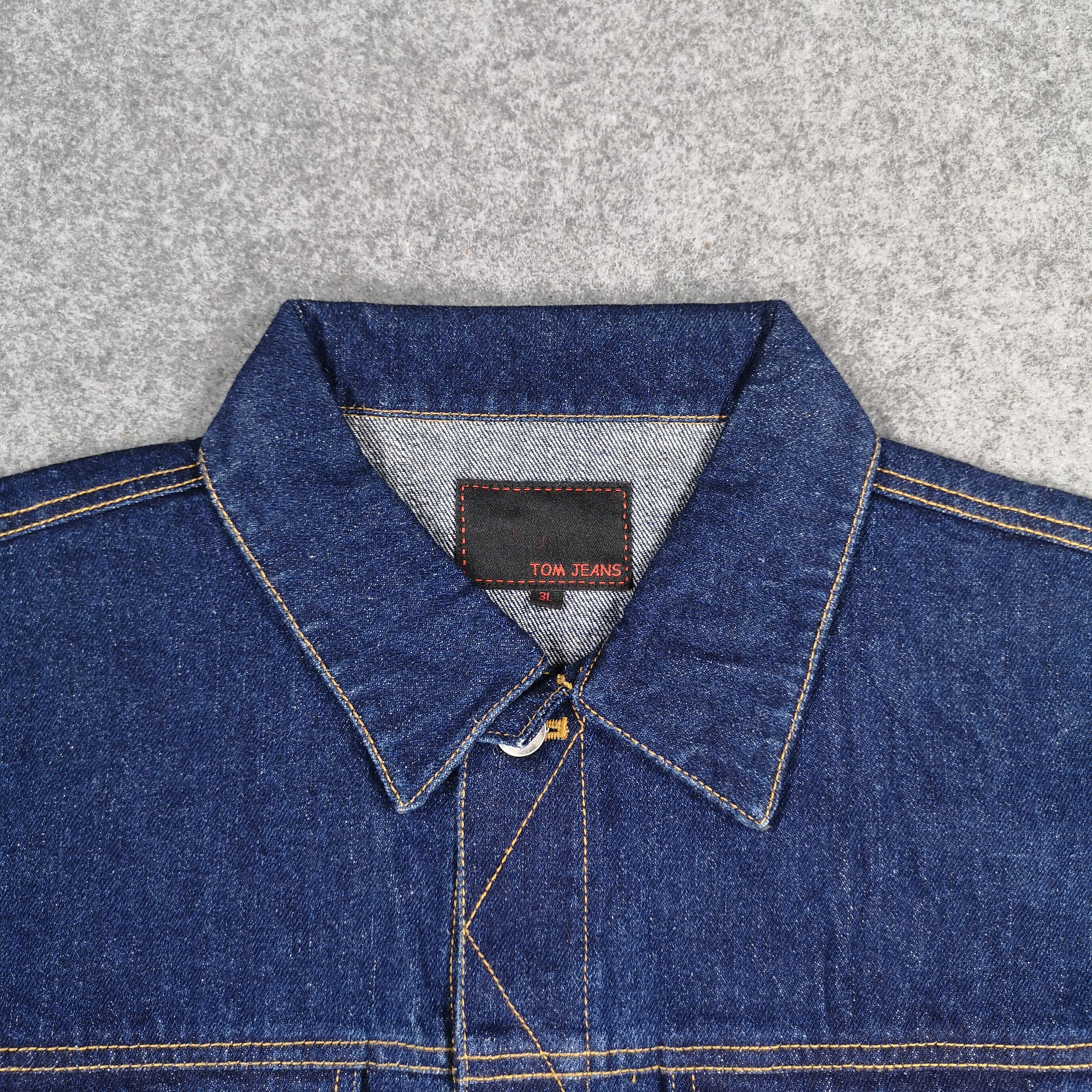 Vintage Tom Jeans Blue Wash Denim Trucker Jacket Size US L / EU 52-54 / 3 - 5 Thumbnail