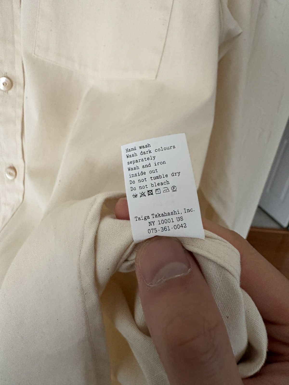 Taiga Takahashi Lot.106 Shirt Size 16