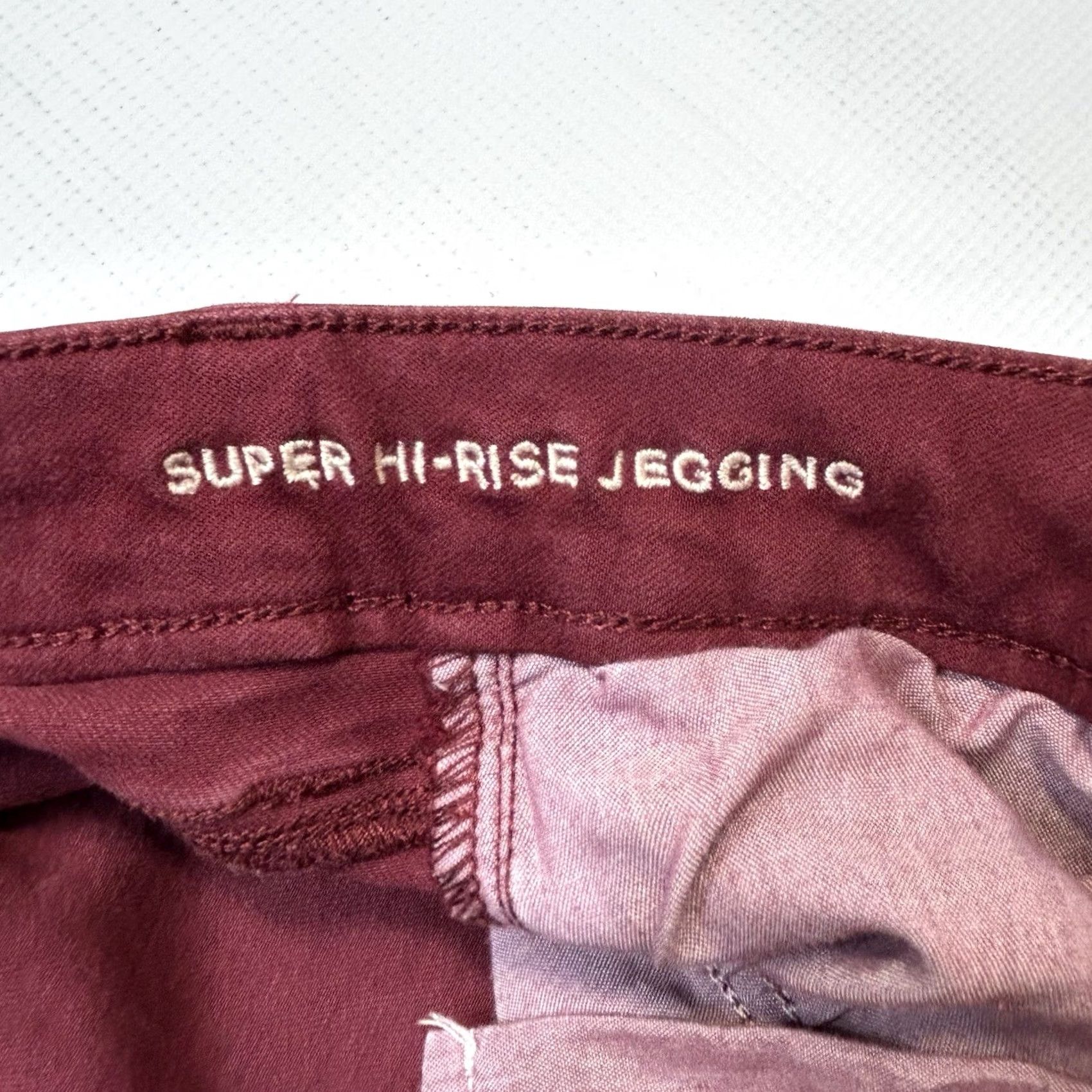 American Eagle Outfitters VINTAGE American Eagle Outfitters 4 Regular Burgundy Super Stretch Hi-Rise Jegging Shirt Womens Slim Red 90s Grunge 80s Jeans Size 27" / US 4 / IT 40 - 7 Thumbnail