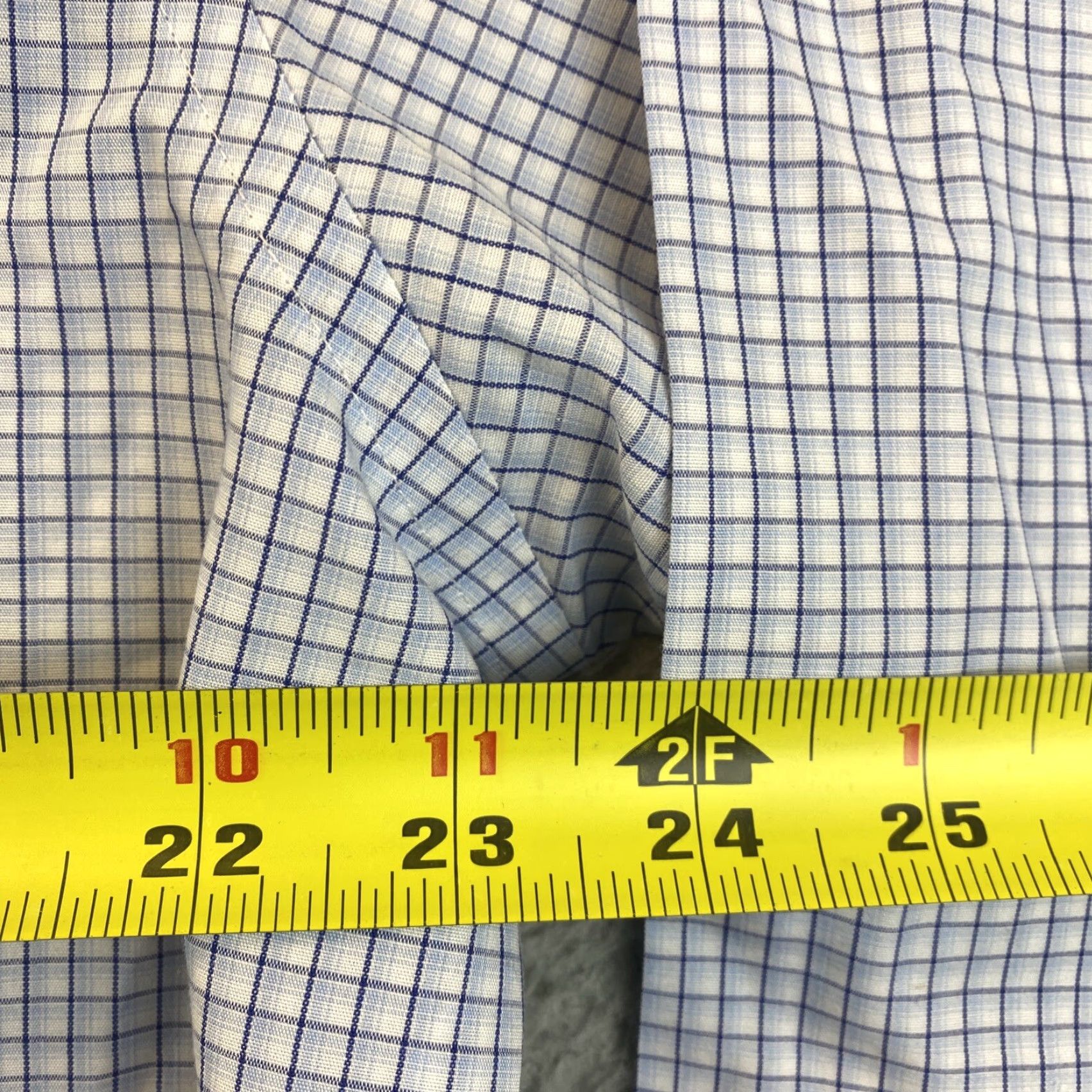 Brooks Brothers Brooks Brothers Dress Shirt Mens 17 Blue Gray Check Long Sleeve Button Regular Fit Size 46R - 7 Thumbnail
