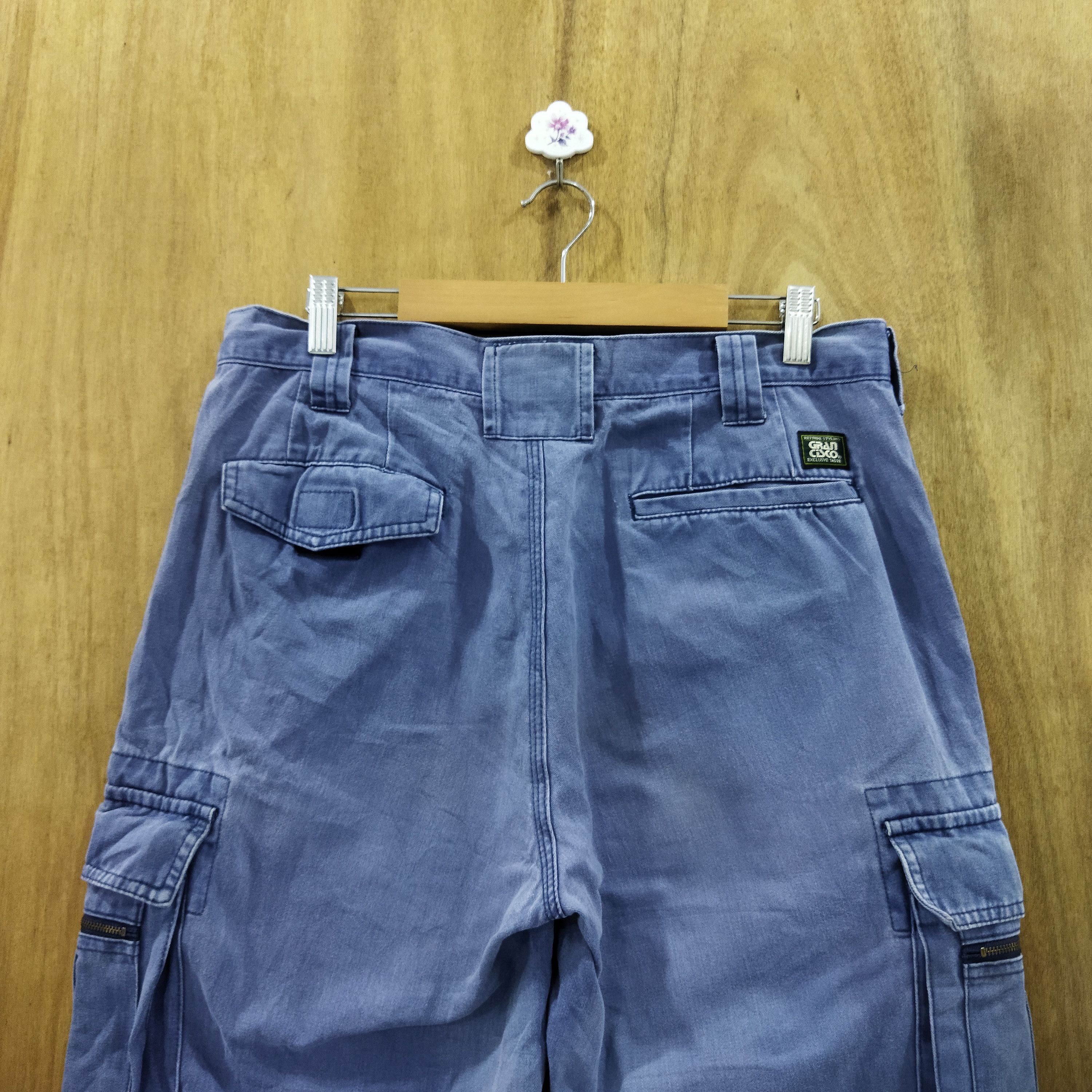 Japanese Brand GRAN SISCO FADED BLUE WORK WARE CARGO PANTS Size US 32 / EU 48 - 8 Thumbnail