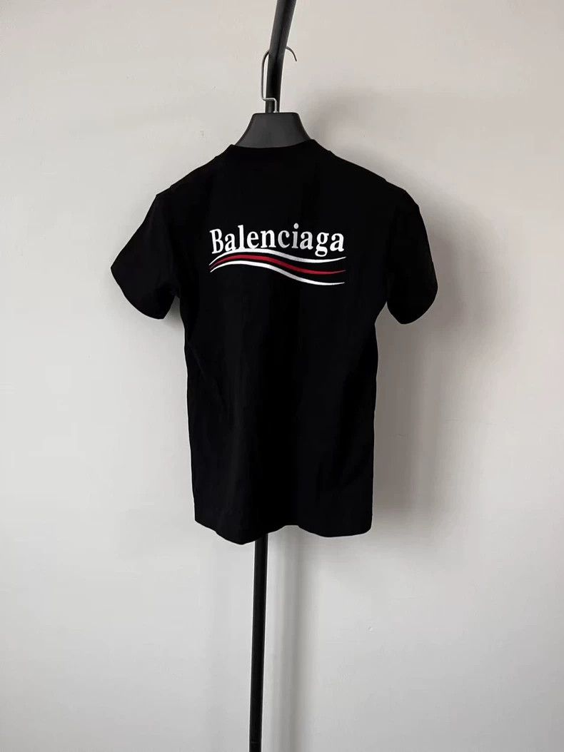 Balenciaga Balenciaga Logo letter pattern round neck pullover slim sh Size S / US 4 / IT 40 - 2 Thumbnail