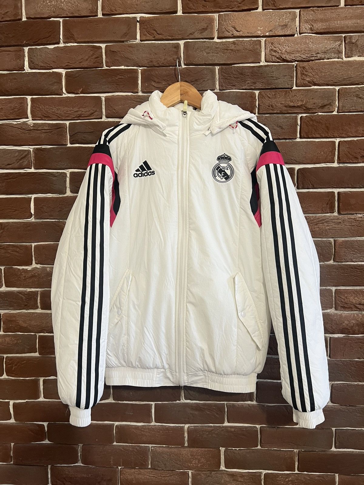 image of Adidas Real Madrid Football Jacket Small White Hype Soccer, Men's