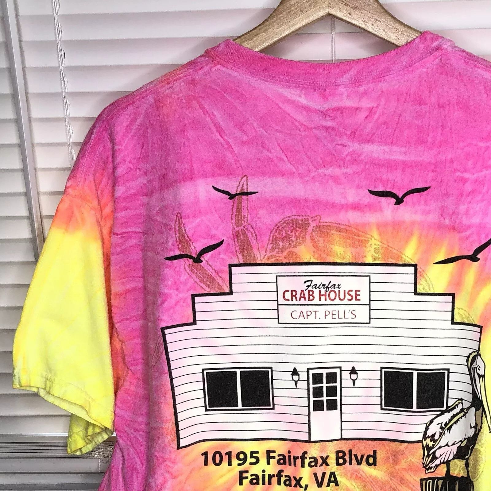 Gildan Vtg Tie Dyed T-shirt L Advertise Captain Pells Fairfax Crap Size US L / EU 52-54 / 3 - 5 Thumbnail