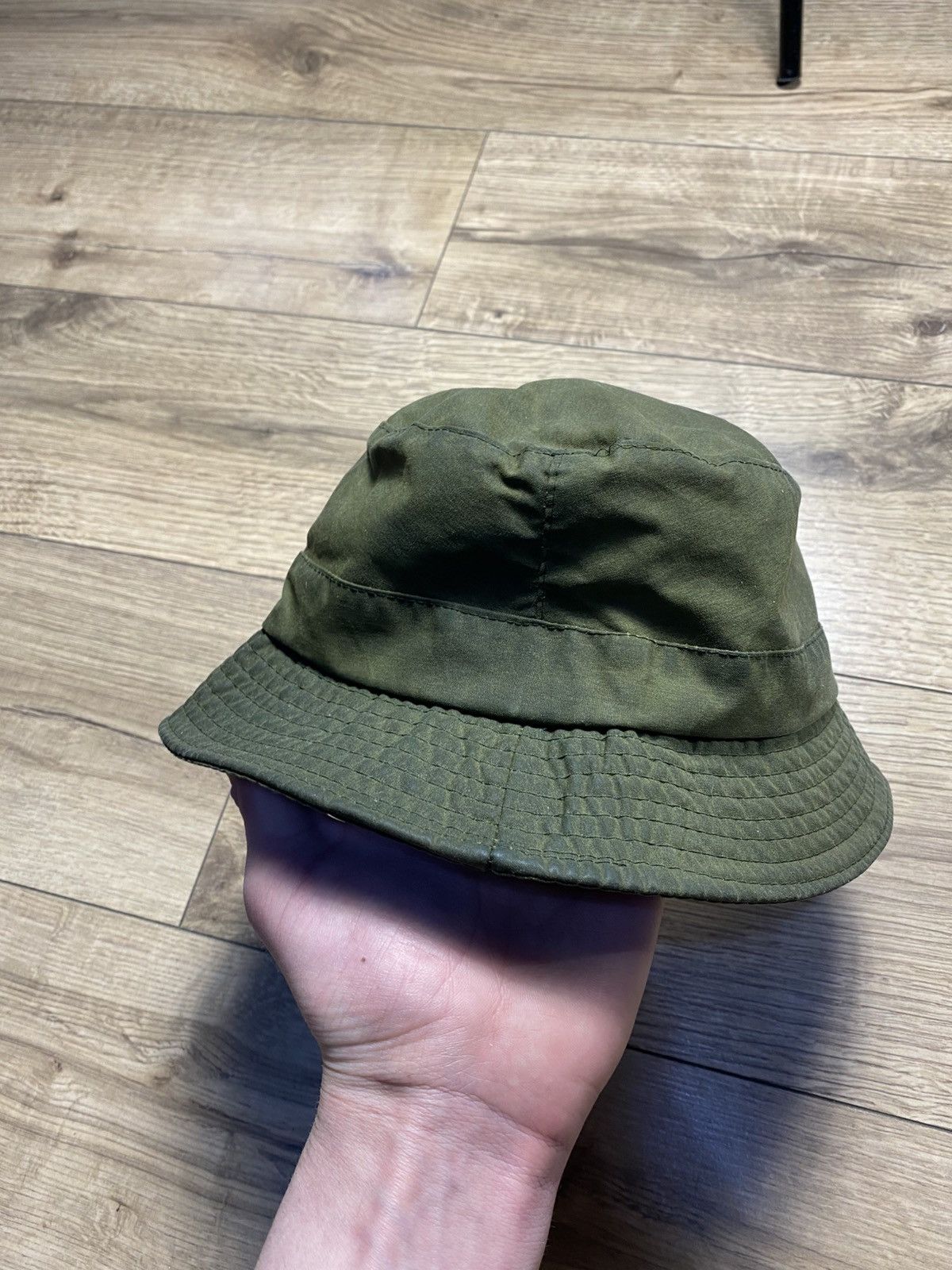 Barbour Vintage Barbour Wax Hat Bucket Olive Green Size S Tartan Size ONE SIZE - 2 Thumbnail