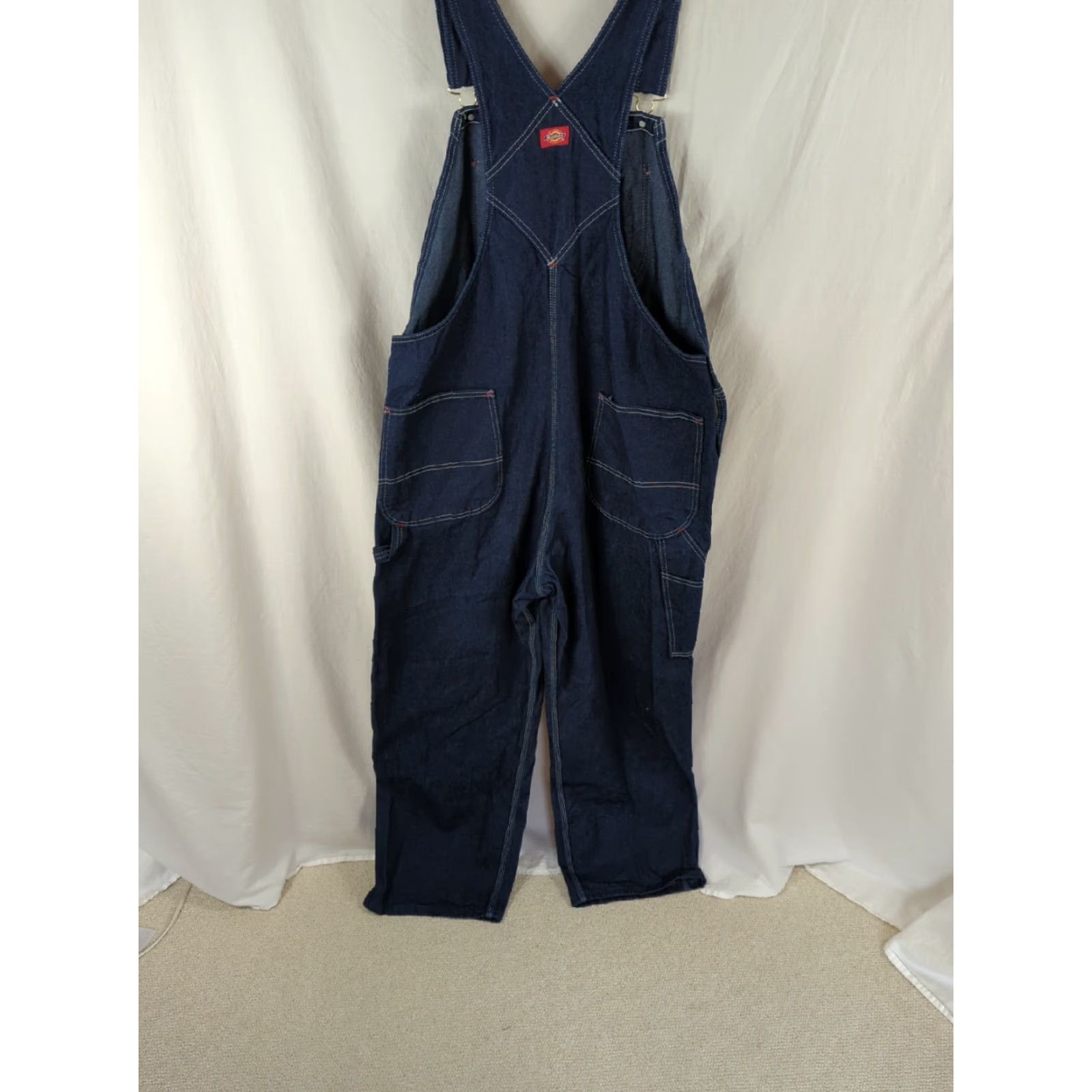 Dickies Dickies Overalls Mens 42x30 Denim Blue Bib Coveralls Carpenter Work Jeans Retro 90s Fans Mens Size US 42 / EU 58 - 5 Thumbnail
