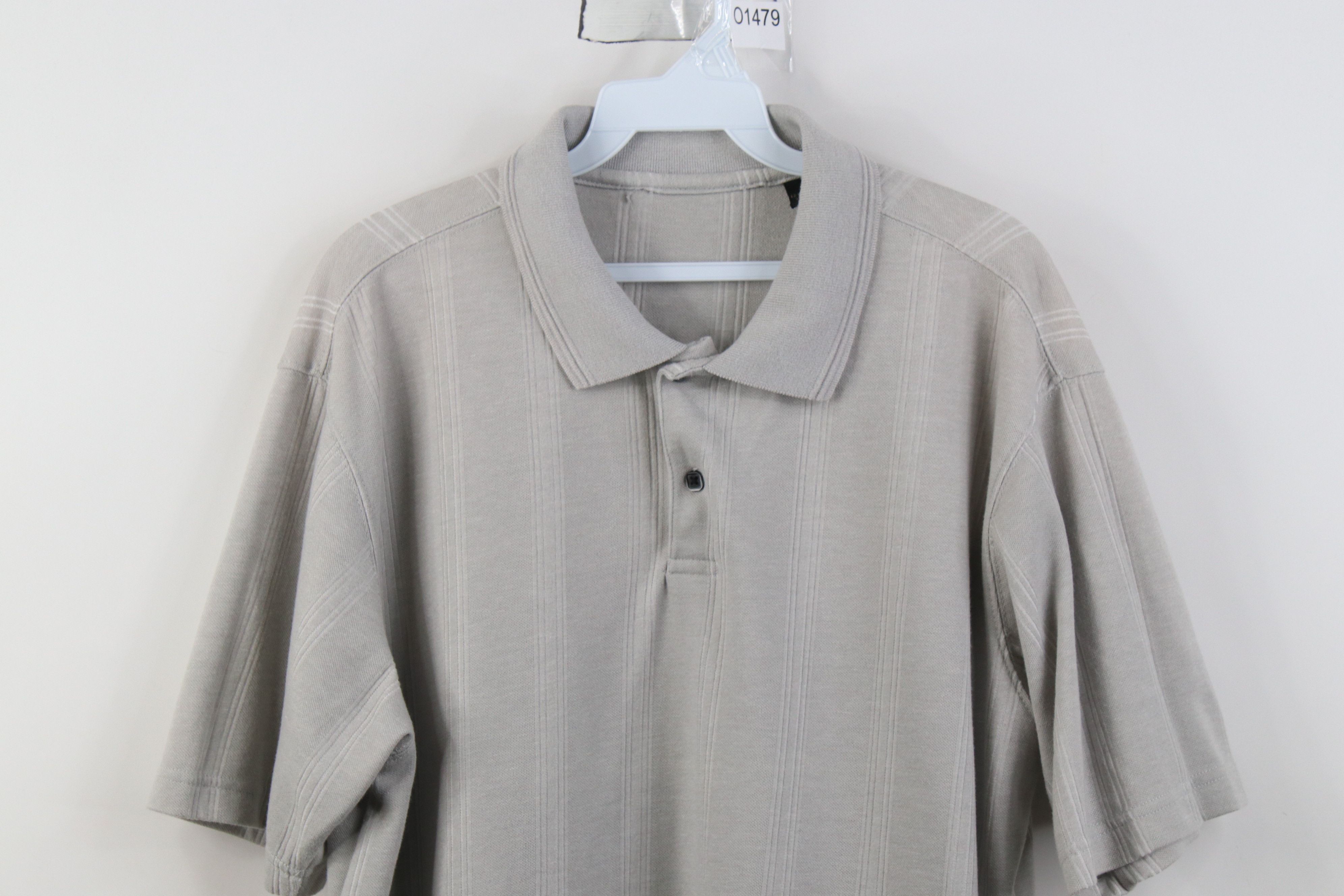 Vintage Vintage 90s Streetwear Knit Collared Golf Polo Shirt Gray Size US L / EU 52-54 / 3 - 2 Thumbnail
