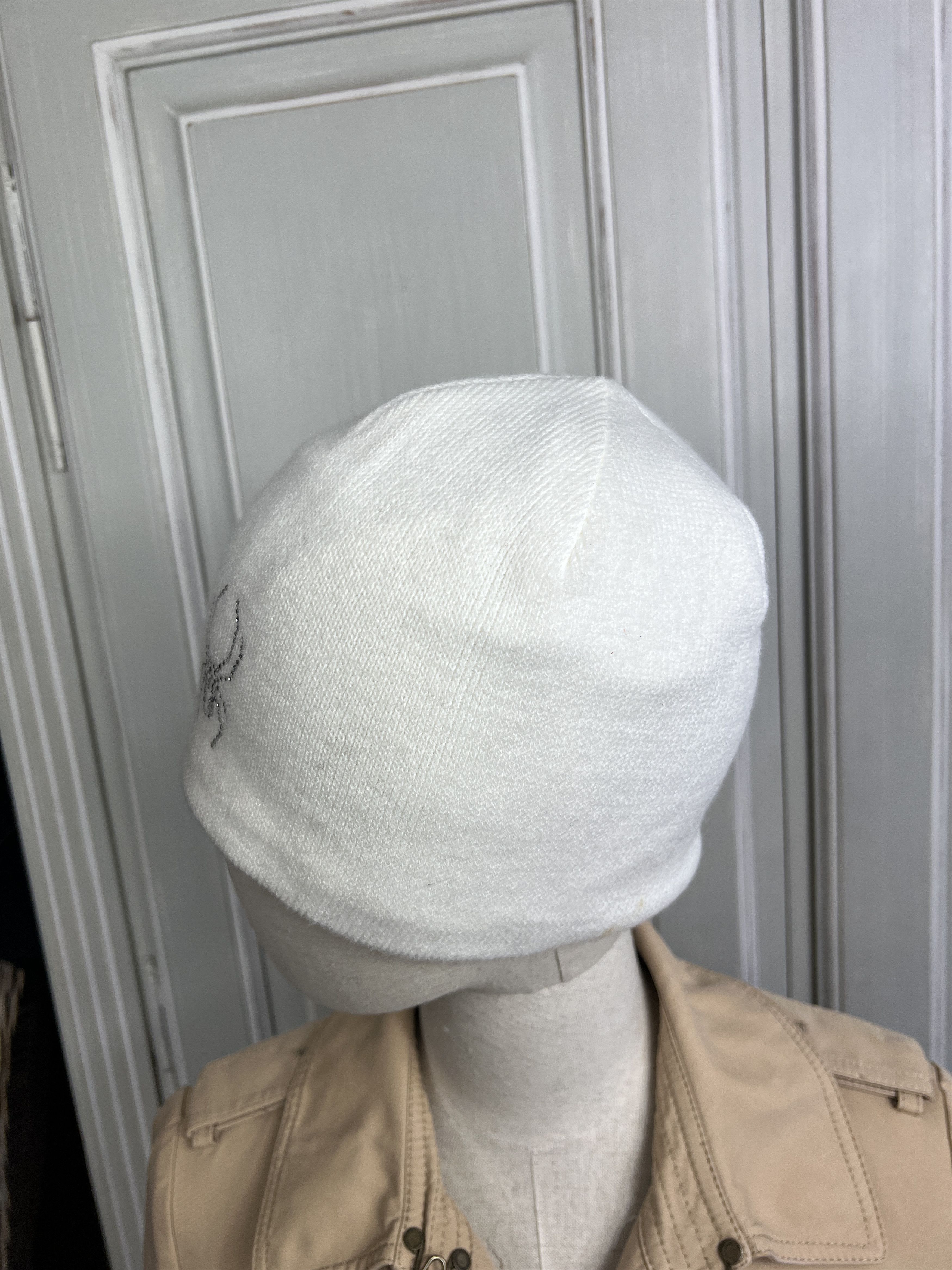 Spyder y2k spyder web beanie white rhinestones Size ONE SIZE - 7 Thumbnail