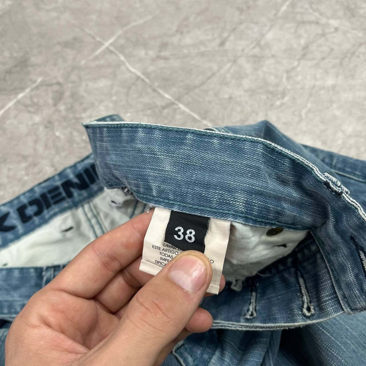 Japanese Brand Jeans Dirty Pants Faded Crash Denim Thrashed Y2K Distressed Size US 33 - 12 Thumbnail