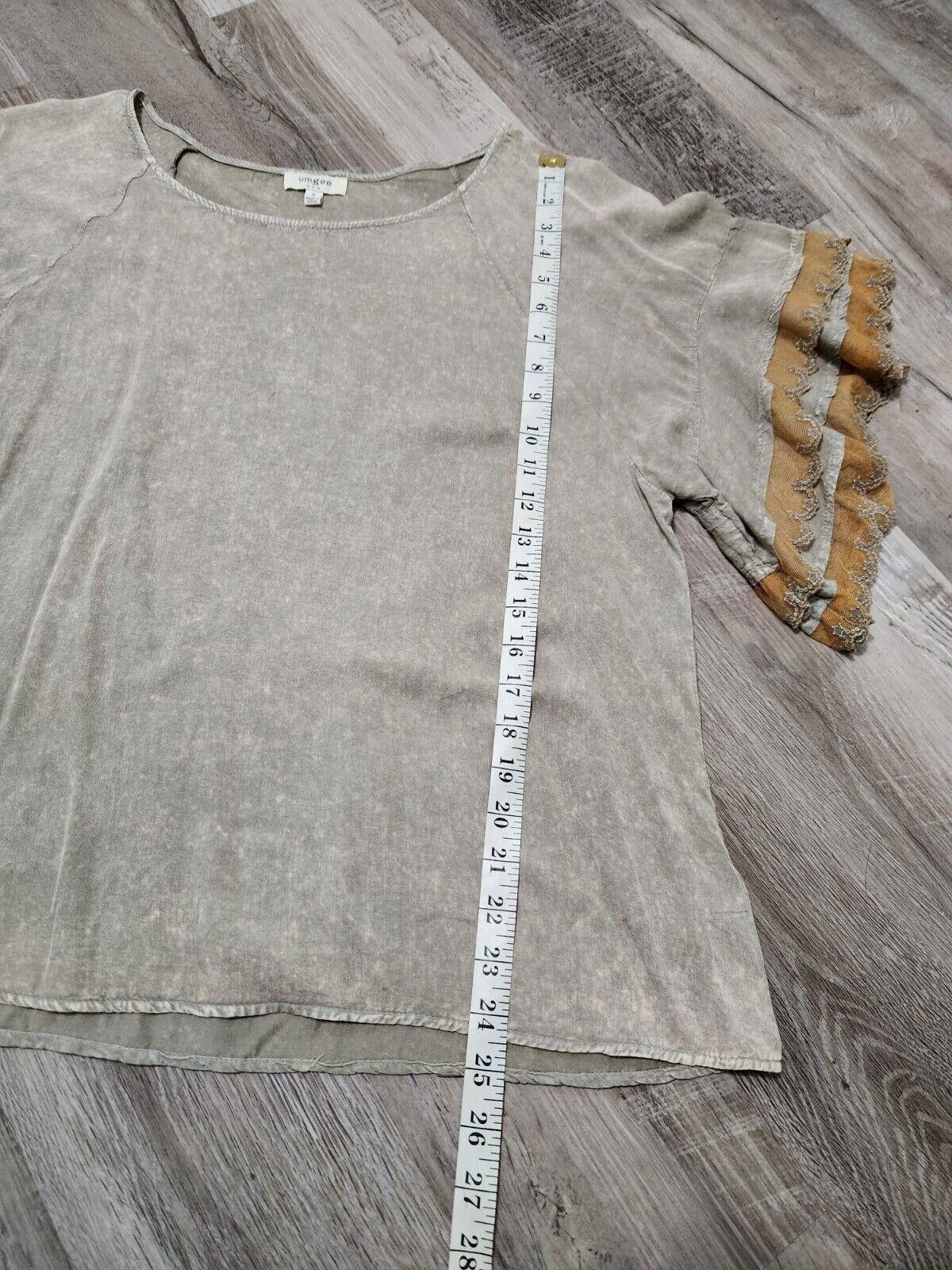 Designer Umgee Tops Lot Small Boho Hippie Linen Blend Shirts Size S / US 4 / IT 40 - 12 Thumbnail