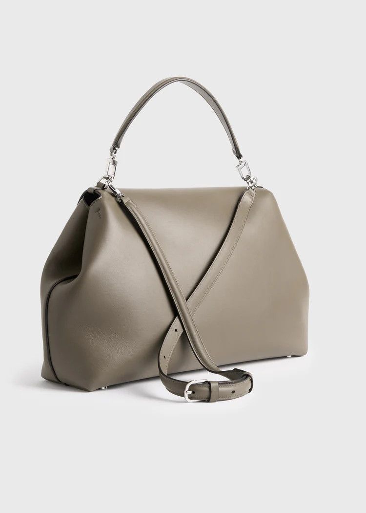 Toteme os11x0726 Size: OS / T-Lock Leather Satchel Bag in Taupe Size ONE SIZE - 4 Thumbnail