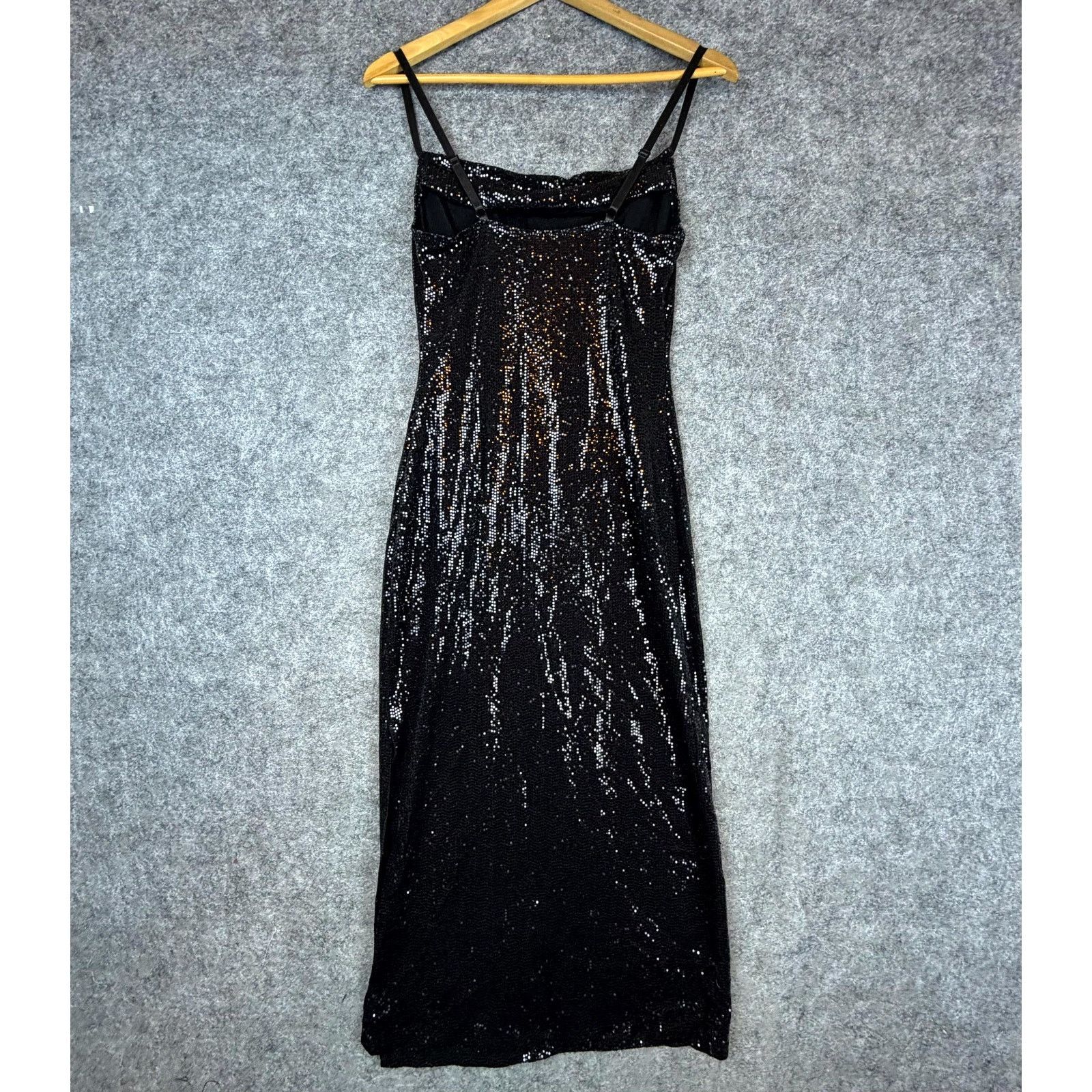 Bebe Bebe Bling Dress Small Black Sequin Sparkle NYE HOCO Glam Size S / US 4 / IT 40 - 2 Thumbnail