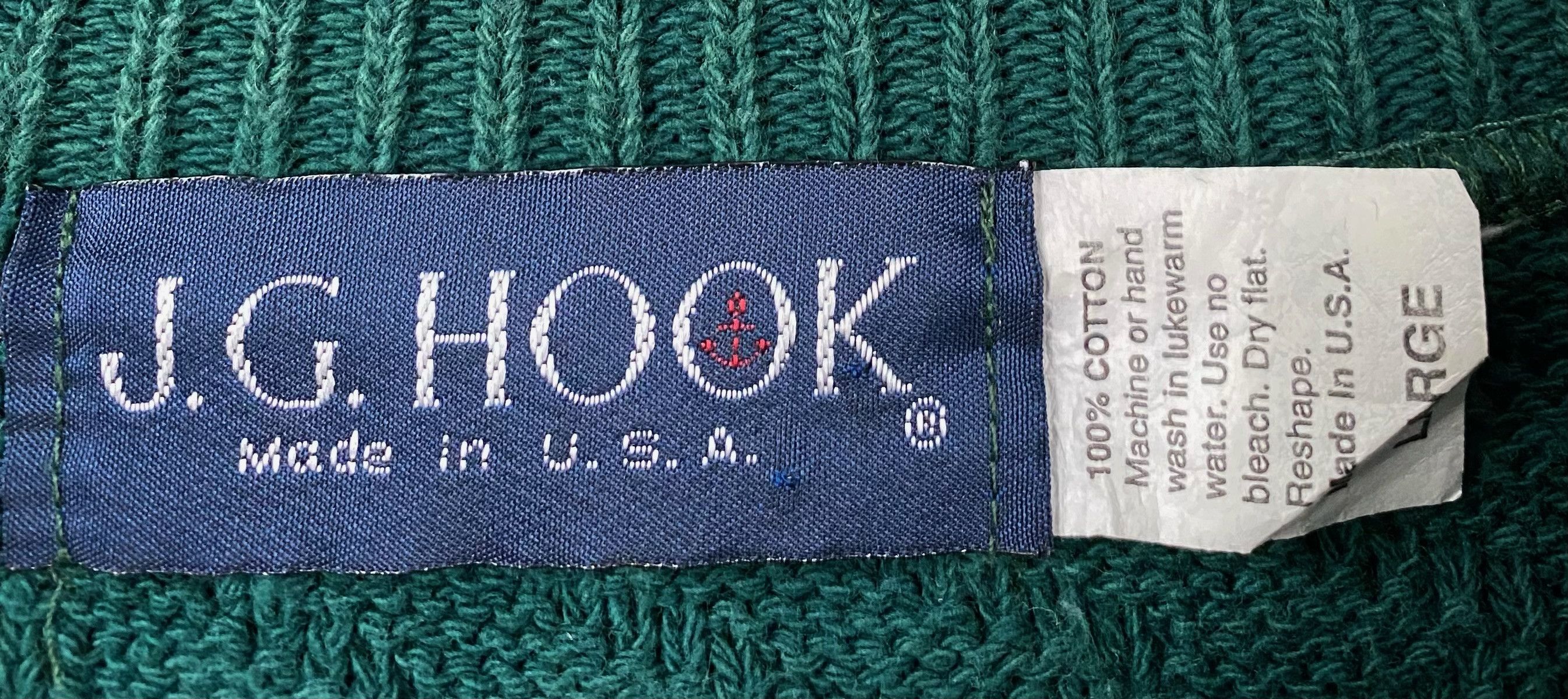 Other 90’s J G Hook Forest Green Patterned Cotton Sweater Larg Size US L / EU 52-54 / 3 - 3 Thumbnail
