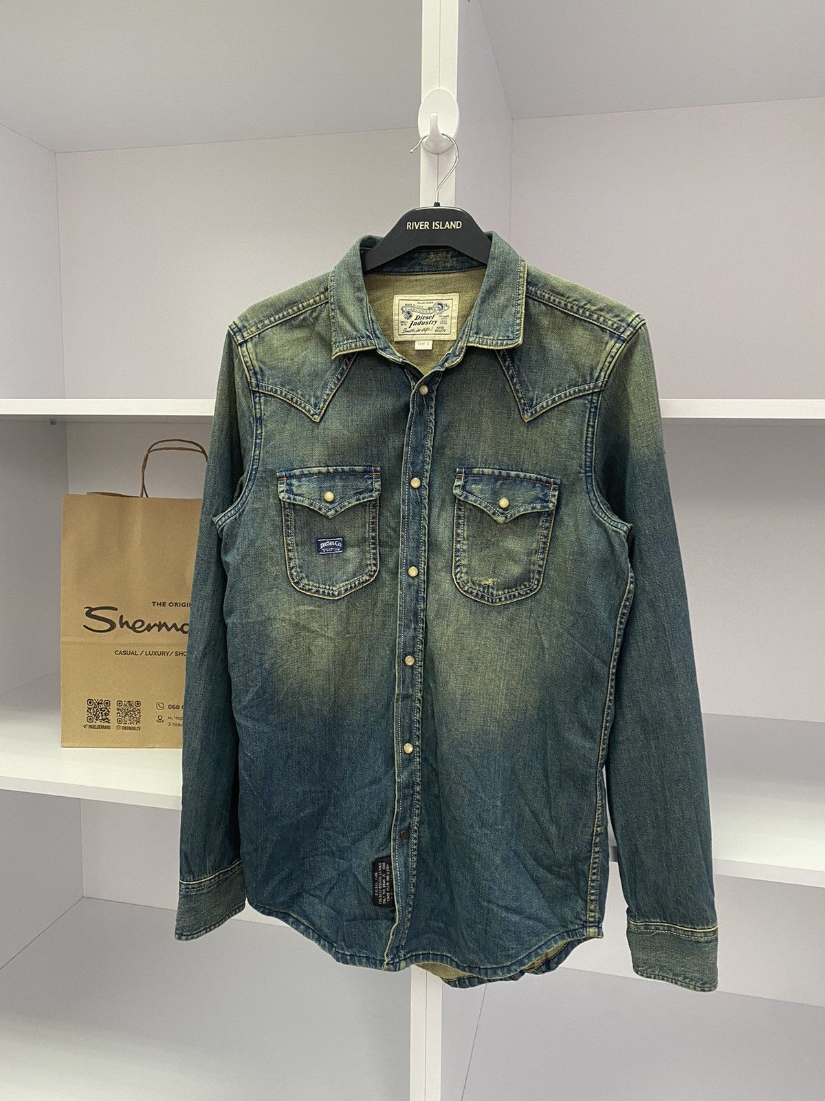 Vintage Diesel Button Up Jeans Shirt