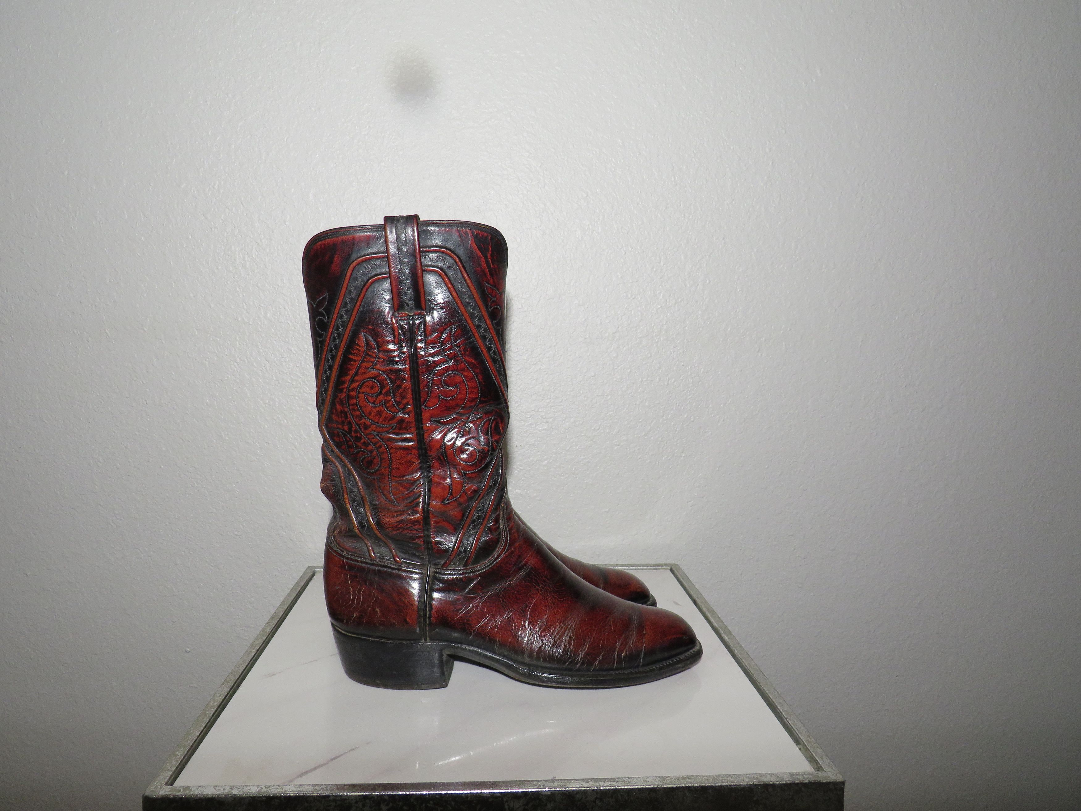 Lucchese Lucchese Boots Black Cherry Handmade Texas USA (Men’s) Size US 8 / EU 41 - 2 Thumbnail
