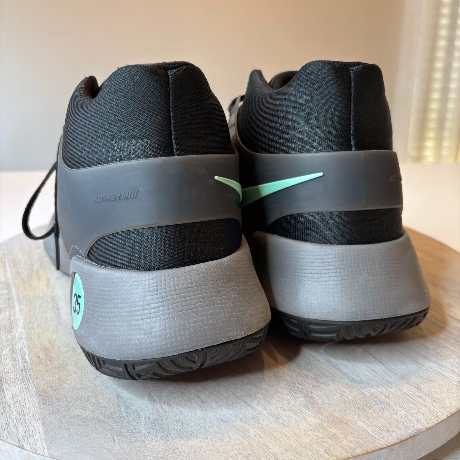 Nike Nike Men's KD Trey 5 VI Grey Green Glow Sneakers Size 11.5 Size US 11.5 / EU 44-45 - 8 Thumbnail