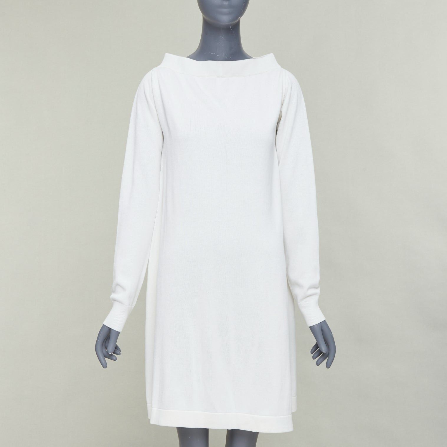 Joseph JOSEPH cream viscose blend hi bateau neck raglan sack dress FR34 XS Size 26" / US 2 / IT 38 - 1 Thumbnail