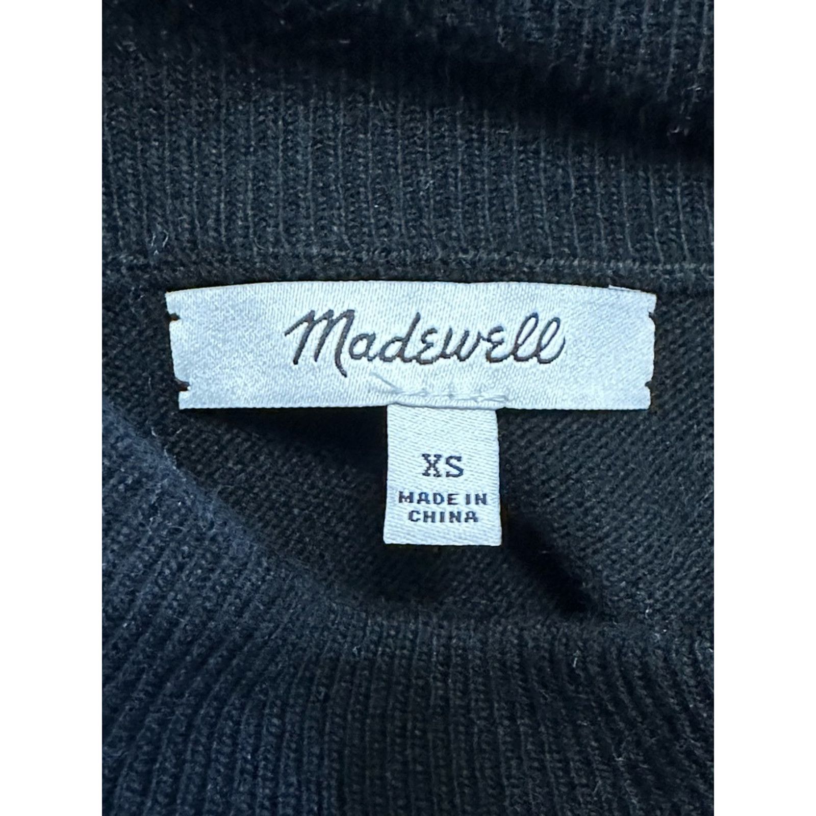 Madewell Madewell Blouse Black Long Sleeve Pullover Mock Neck XS New Size XS / US 0-2 / IT 36-38 - 7 Thumbnail