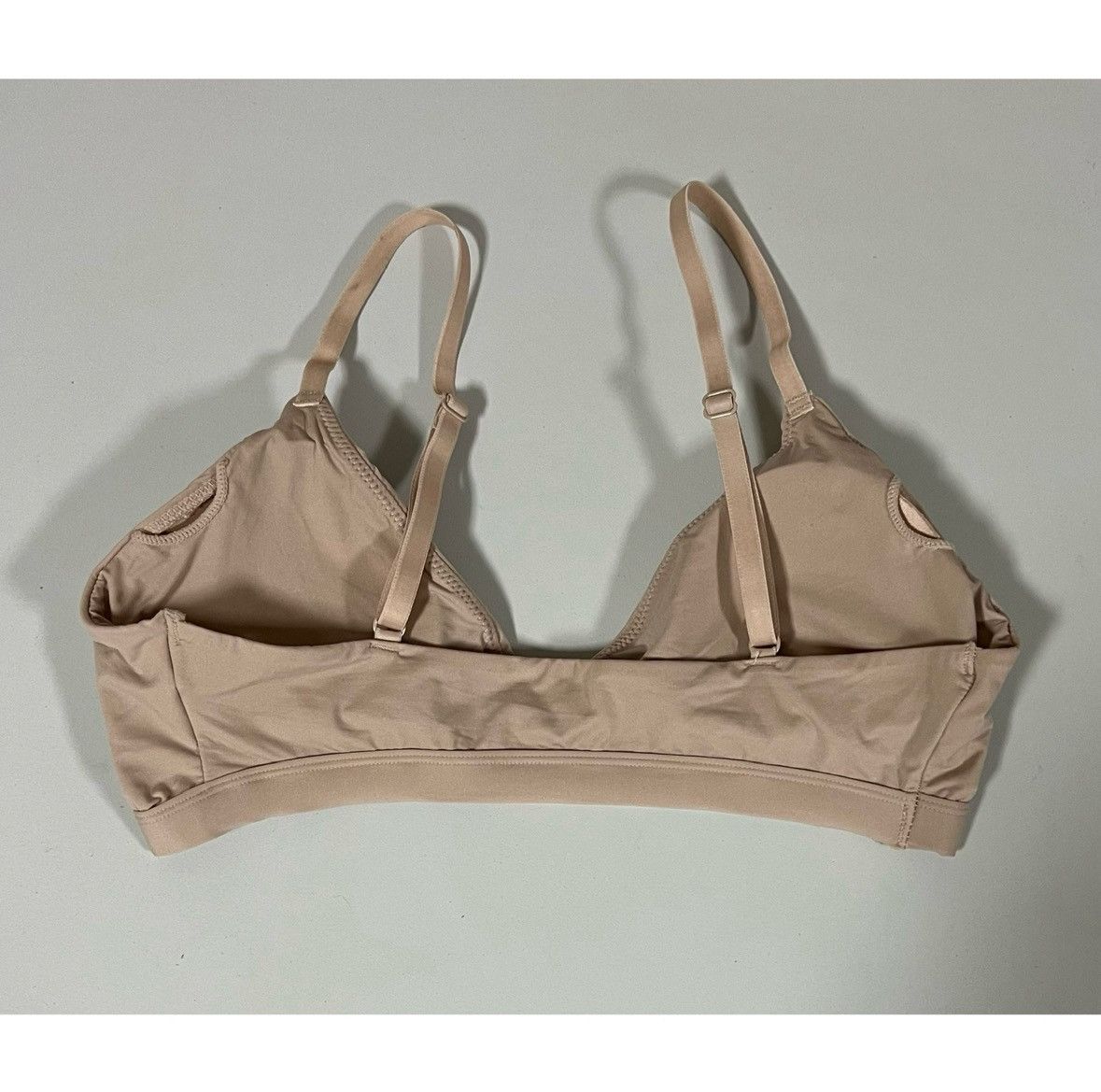 Vintage Beige Solid Padded Triangle Bra Bralette Lingerie Size S ✨ Size S / US 4 / IT 40 - 4 Thumbnail