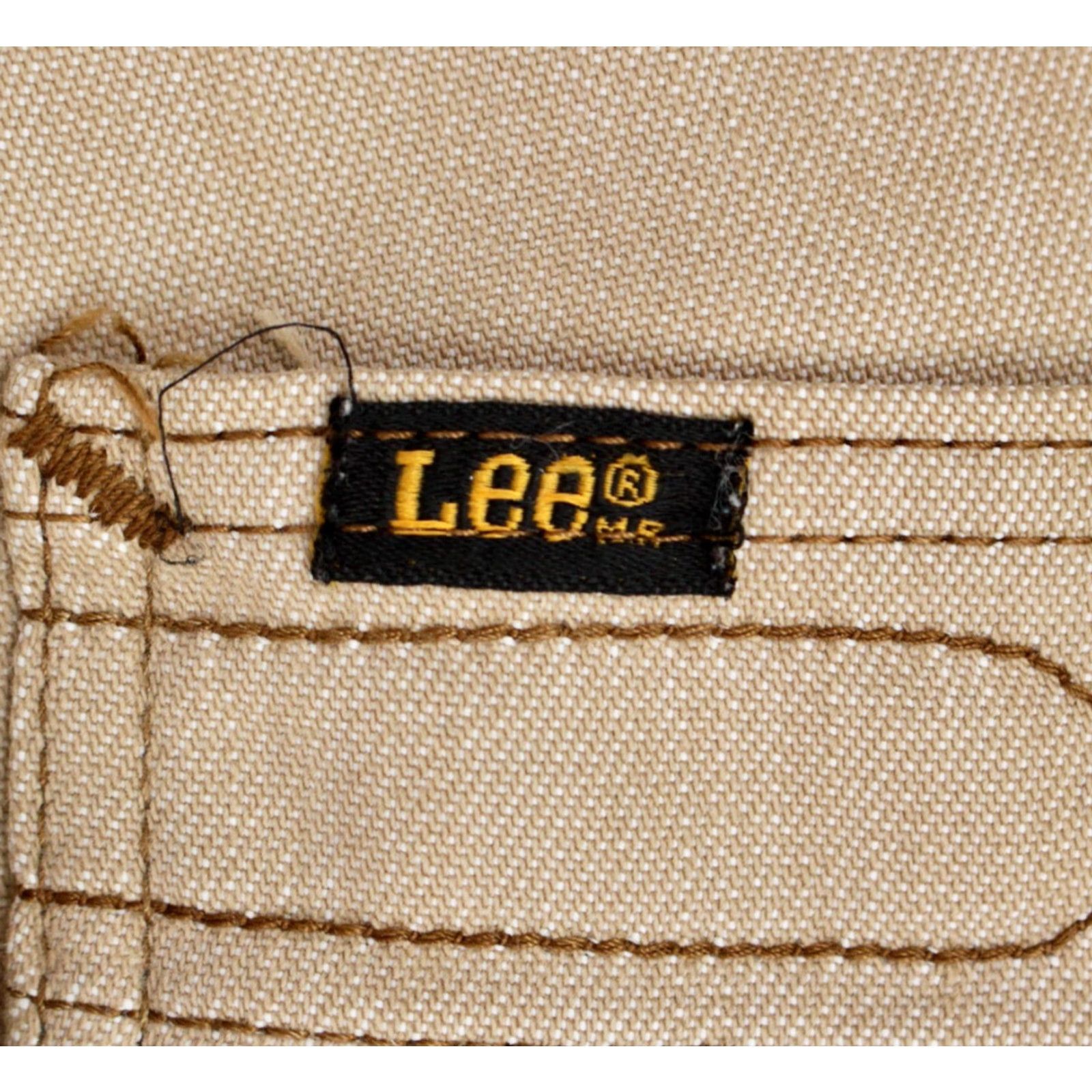 Lee VINTAGE Lee Pants 70s Khaki Beige 30x28.5 Mens Disco Flared Pants 1970s Regular Cotton Blend 38" Length Size US 30 / EU 46 - 5 Thumbnail