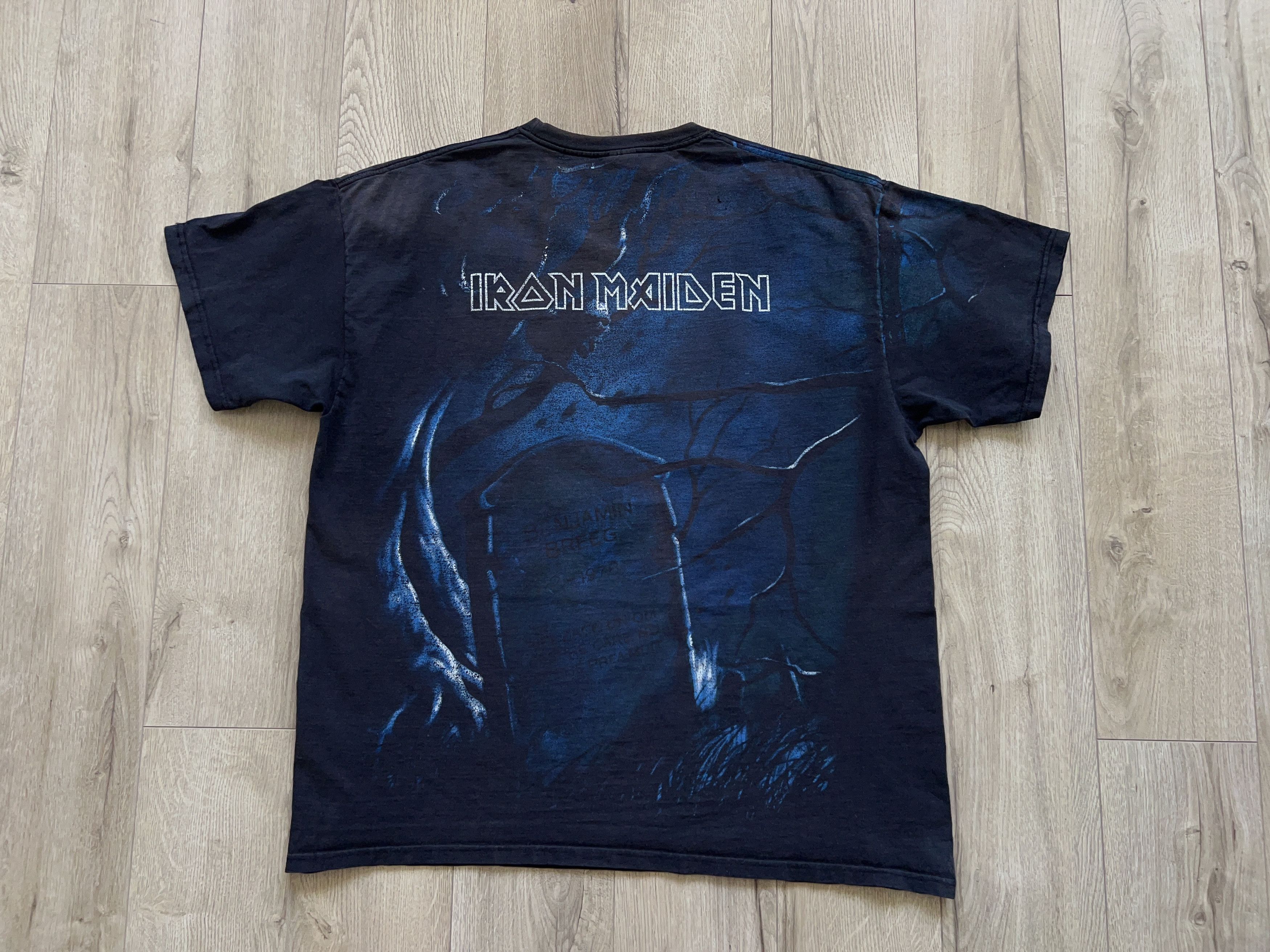 Iron Maiden × Vintage Iron Maiden Benjamin Breeg Rock Band All Over Print T Shirt Size US XXL / EU 58 / 5 - 11 Thumbnail
