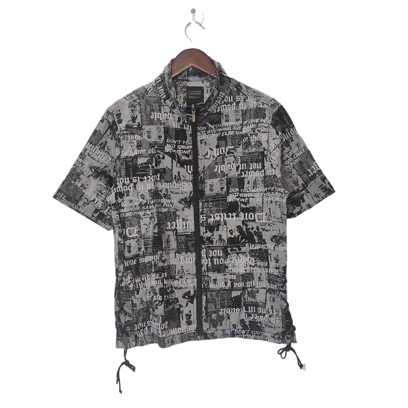 Affliction SPLENDID SATISFACTION Poem Punk Full Print Zipper Shirt Size US M / EU 48-50 / 2 - 1 Thumbnail