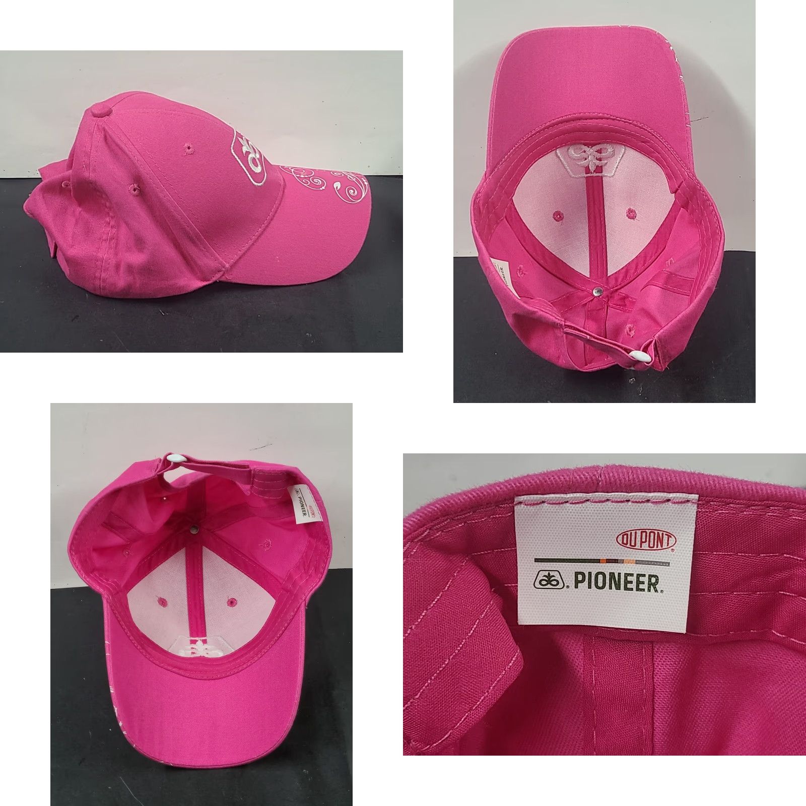 Vintage Pioneer Dupont Women's Pink Designer Strapback Hat Cap Ballcap One Size Pink Designer Strapback Hat Cap Ballcap One Size Women Mens Girls Size ONE SIZE - 8 Thumbnail