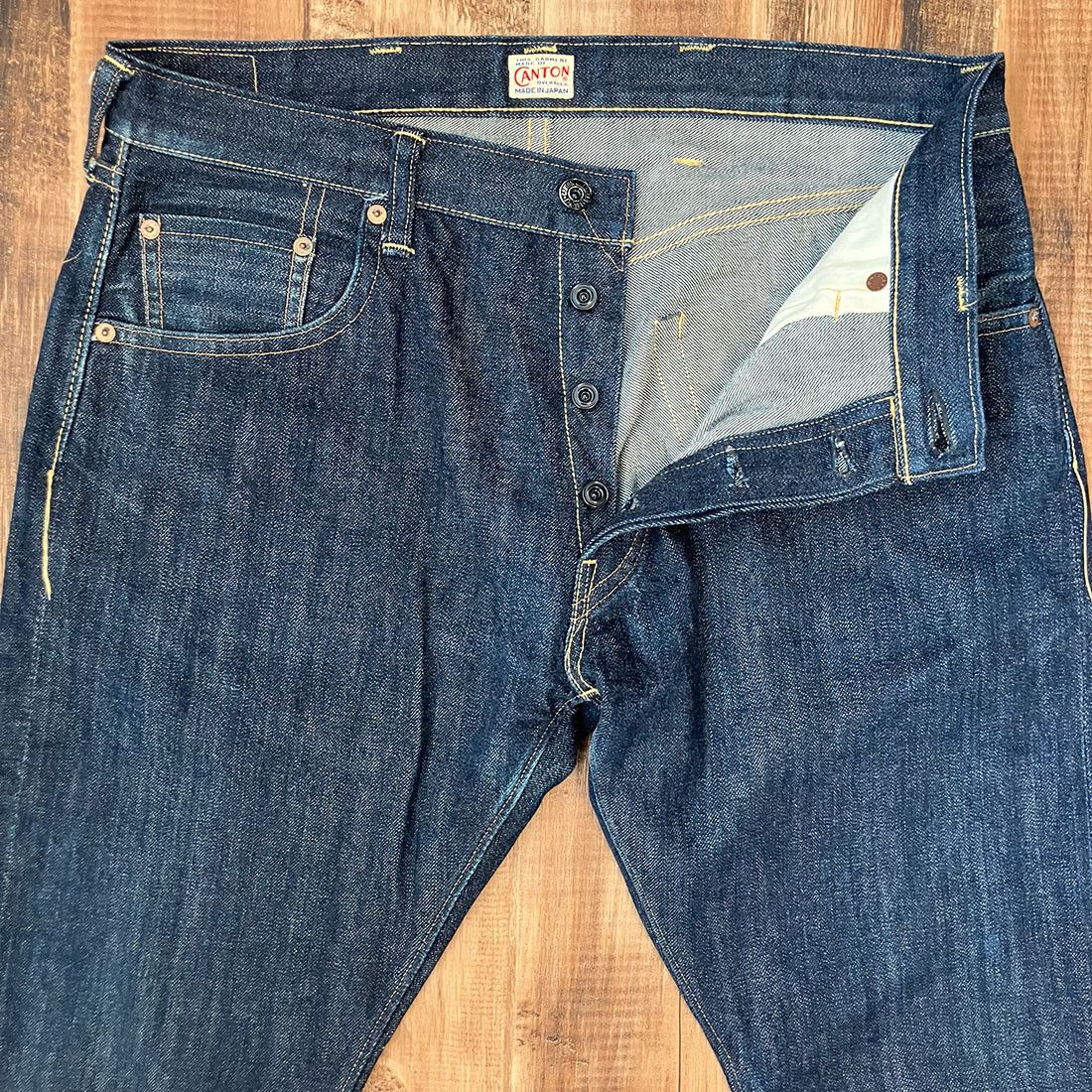 Japanese Brand CANTON OVERALLS 1963-106 W34 x L31 1966-type Tapered Size US 34 / EU 50 - 7 Thumbnail