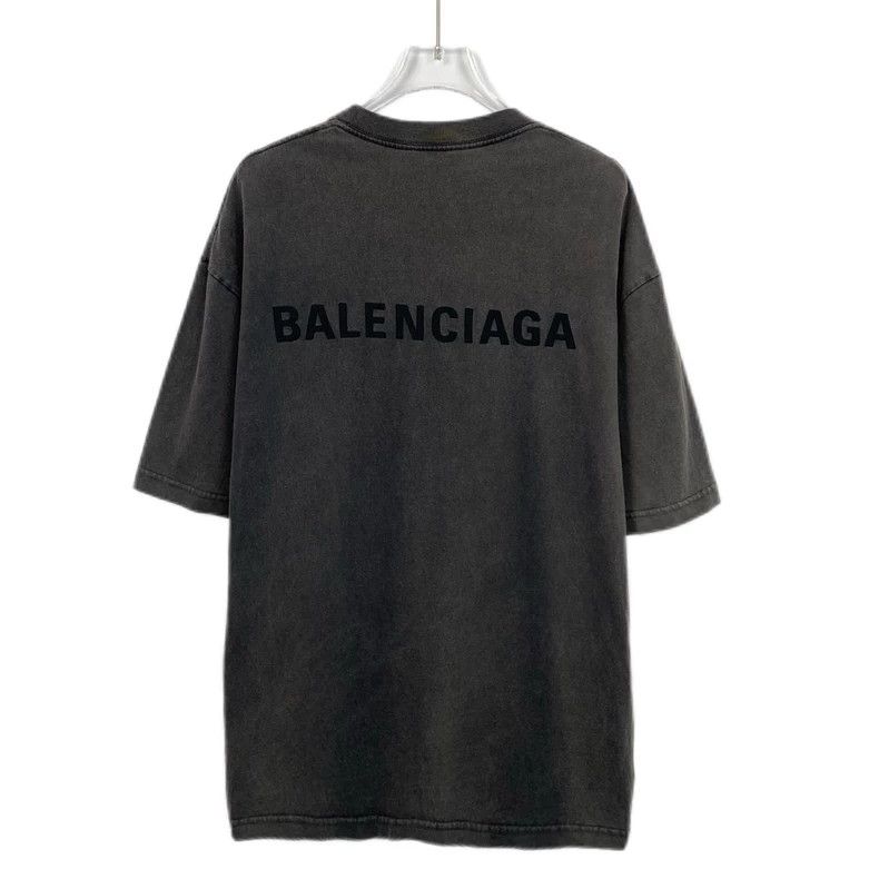 Balenciaga Balenciaga Black and grey logo monogram embroidered crew n Size US XS / EU 42 / 0 - 2 Thumbnail