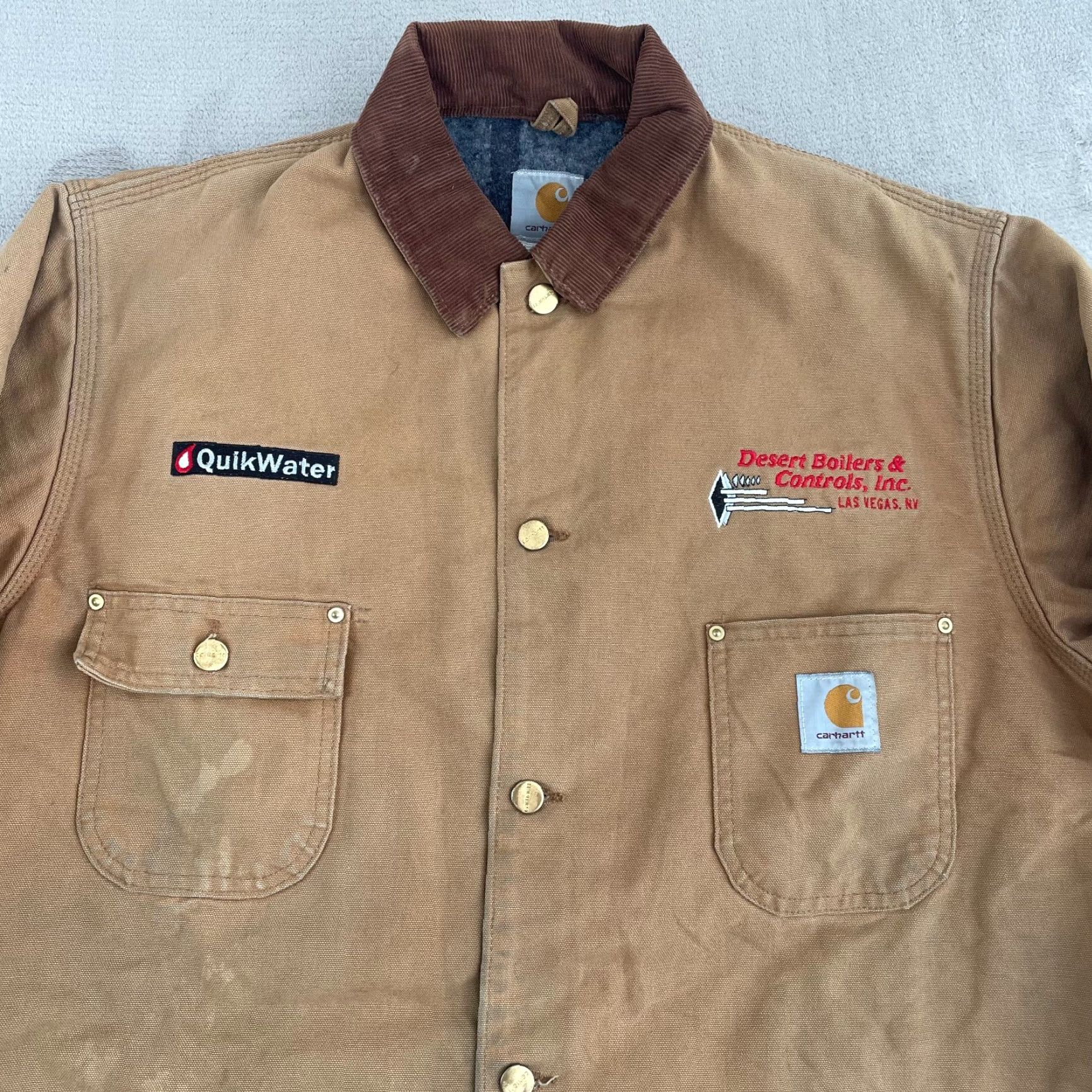 Carhartt VINTAGE Carhartt Chore C01 Jacket Mens 44 Tall Beige Lined USA Barn Duck Work Jacket Size US S / EU 44-46 / 1 - 3 Thumbnail