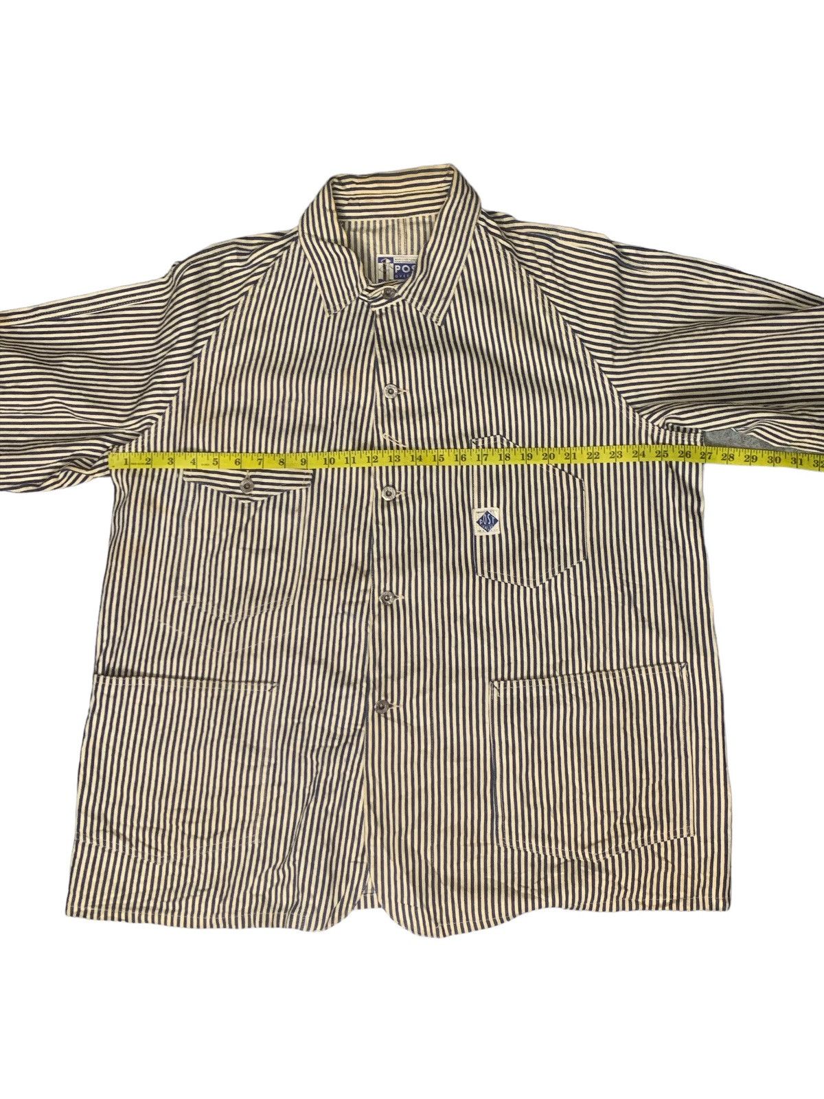 Post Overalls × Vintage Rare Design Vintage Post Overall Chore Denim Jackets Size US L / EU 52-54 / 3 - 8 Thumbnail