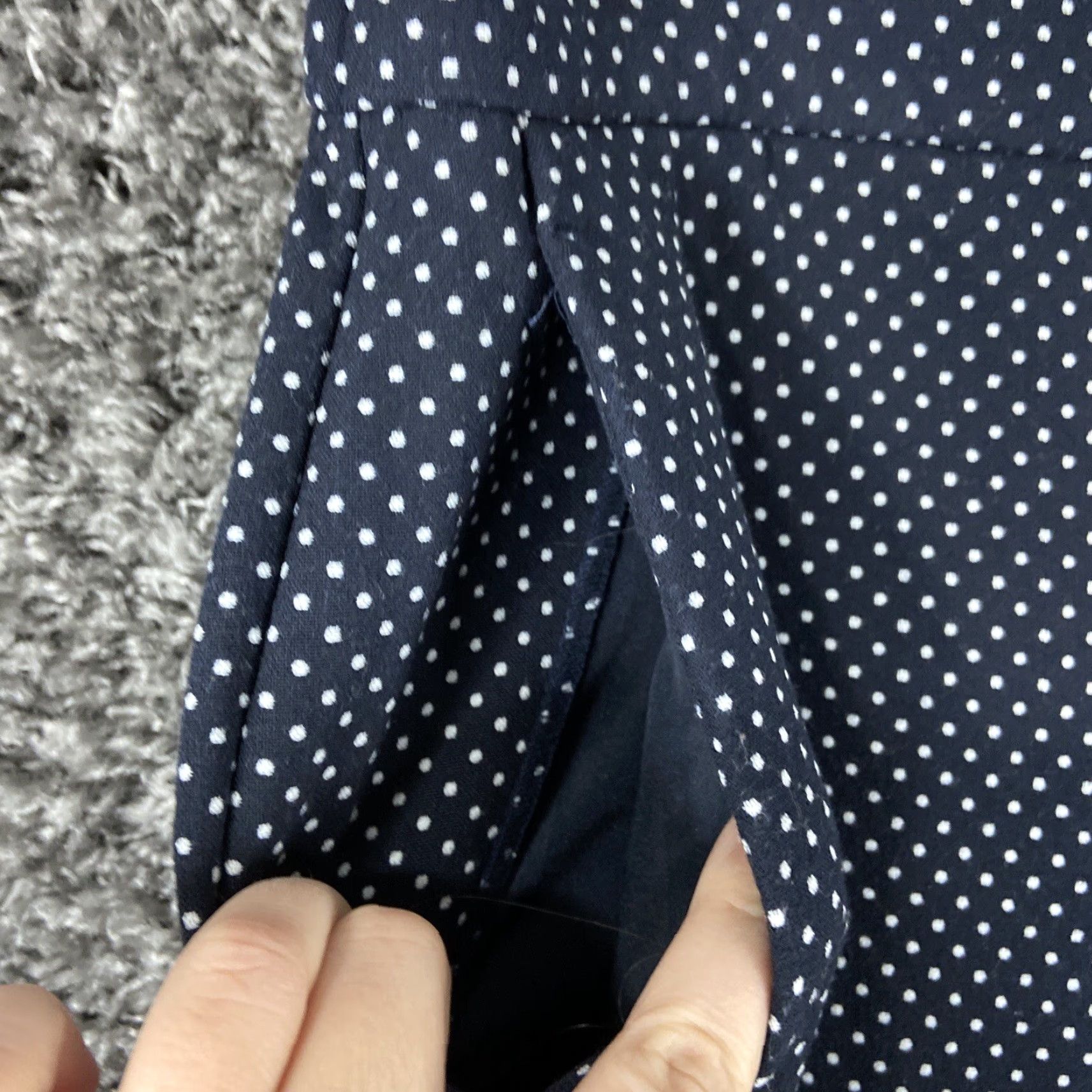 Ann Taylor Ann Taylor Pants Women's 4 Tall Blue Polka Dot Dress Pants Womens Size 27" / US 4 / IT 40 - 5 Thumbnail