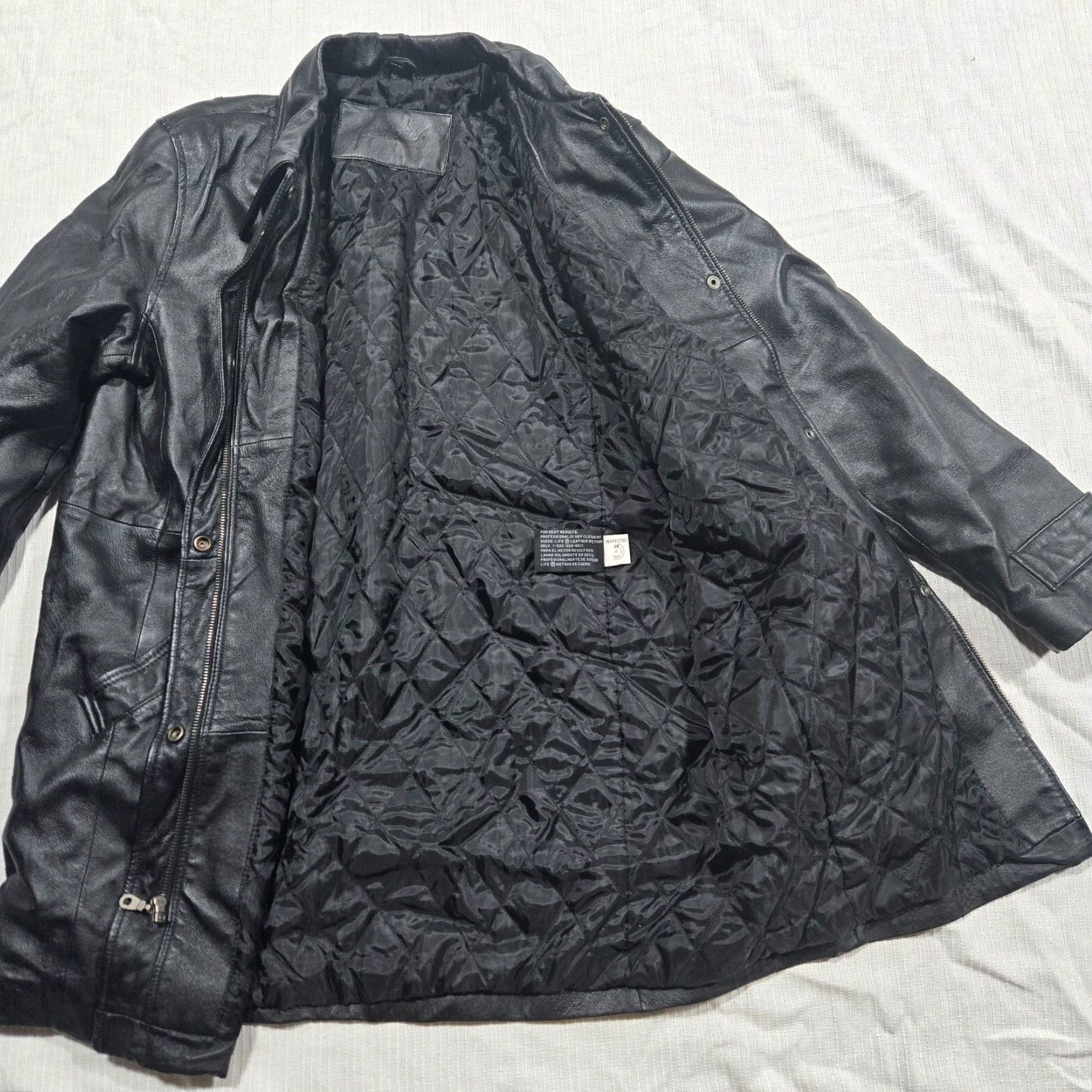 Ferrari Ferrari Women's Black Leather Jacket Full Zip Button Large L Size L / US 10 / IT 46 - 2 Thumbnail