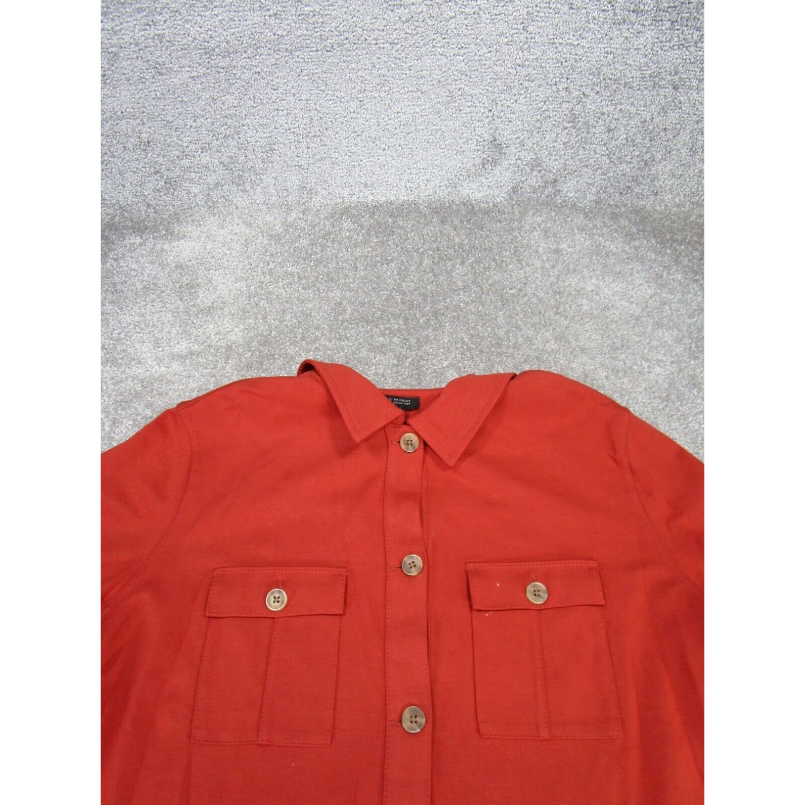 J. Jill Womens Shirt J Jill Red XL Extra Large Multi Pocket Size XL / US 12-14 / IT 48-50 - 2 Thumbnail