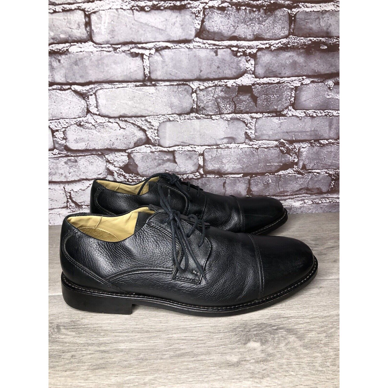 Other Studio Belverde Duke Black Leather Cap Toe Oxfords Dress Sho Size US 11 / EU 44 - 15 Thumbnail