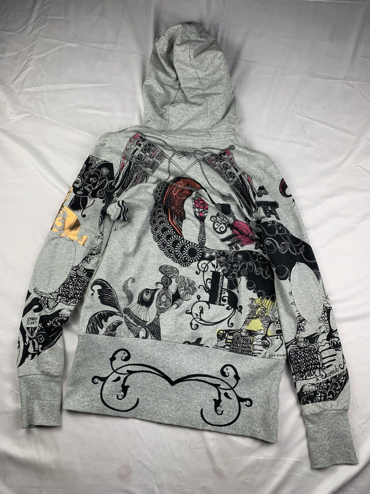 Oilily y2k Oilily Netherlands Art Over Print Graphic Zip up Hoodie Size XL / US 12-14 / IT 48-50 - 4 Thumbnail