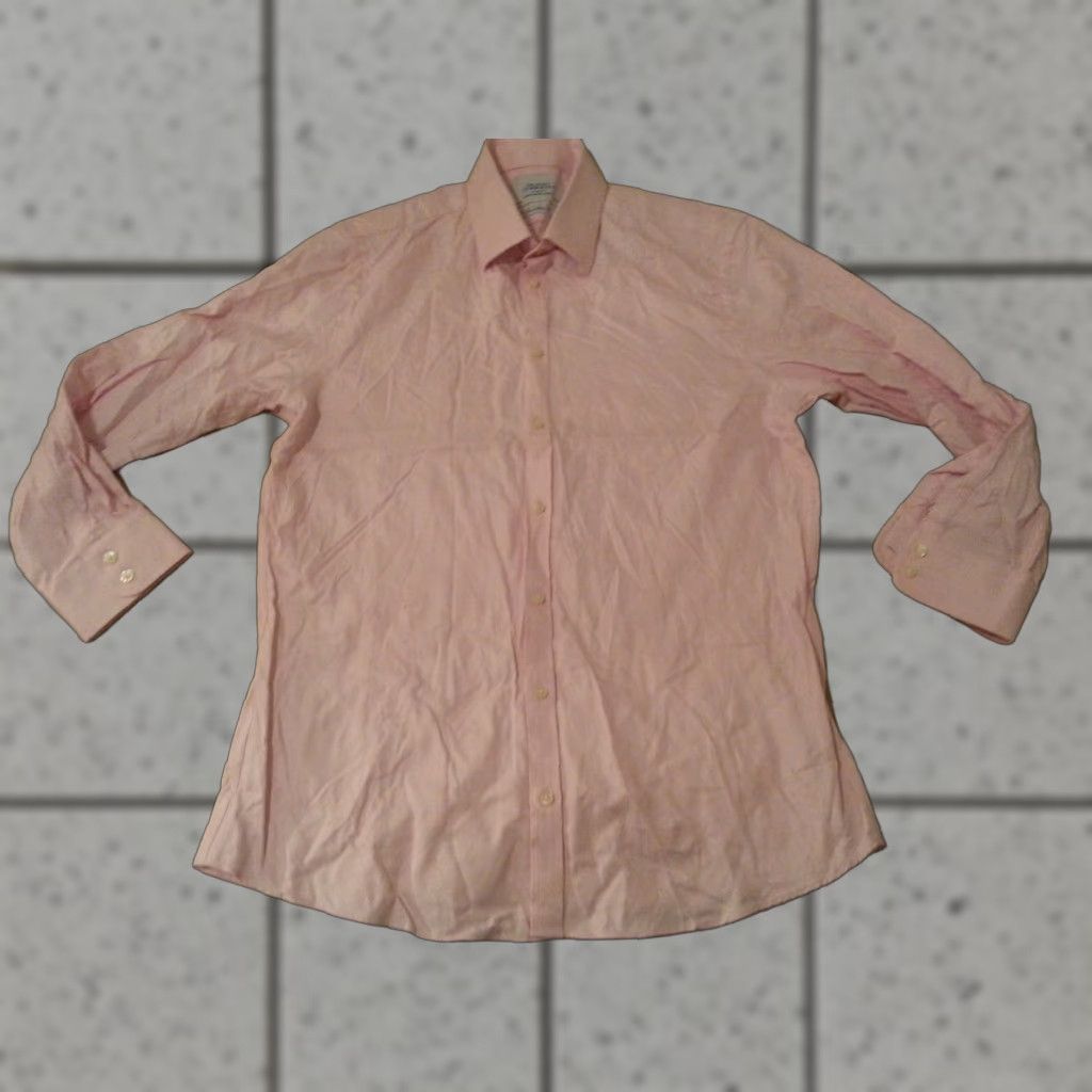 Charles Tyrwhitt VINTAGE Mens Charles Tyrwhitt Dress Shirt 16.5 33 Pink Cotton Shirt Mens 16 1/2 33 Pink Dress Shirt Charles Tyrwhitt Size 46R - 1 Thumbnail