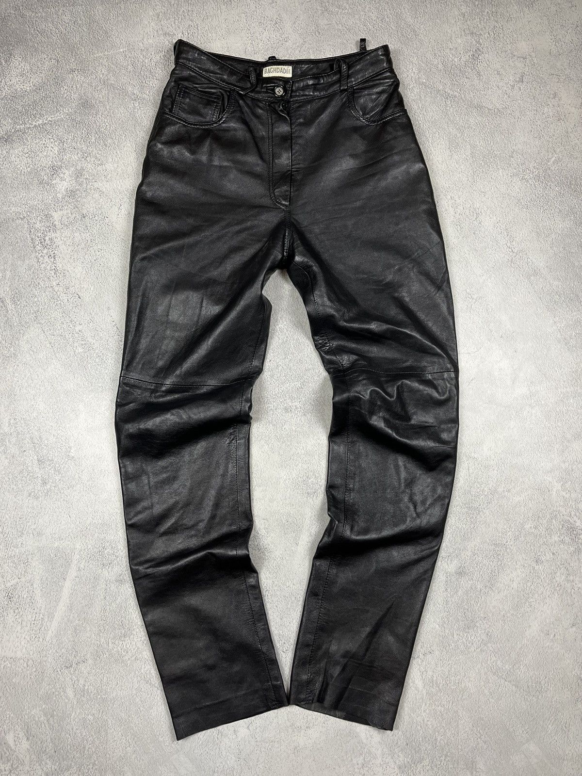 Genuine Leather Vintage Baghdadi y2k leather pants Grailed