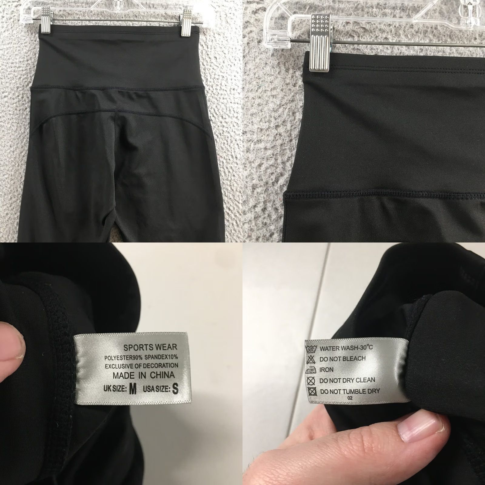 Vintage Neleus Capri Yoga Leggings Womens S Black Tummy Control High Waist Pockets Size 28" / US 6 / IT 42 - 9 Thumbnail