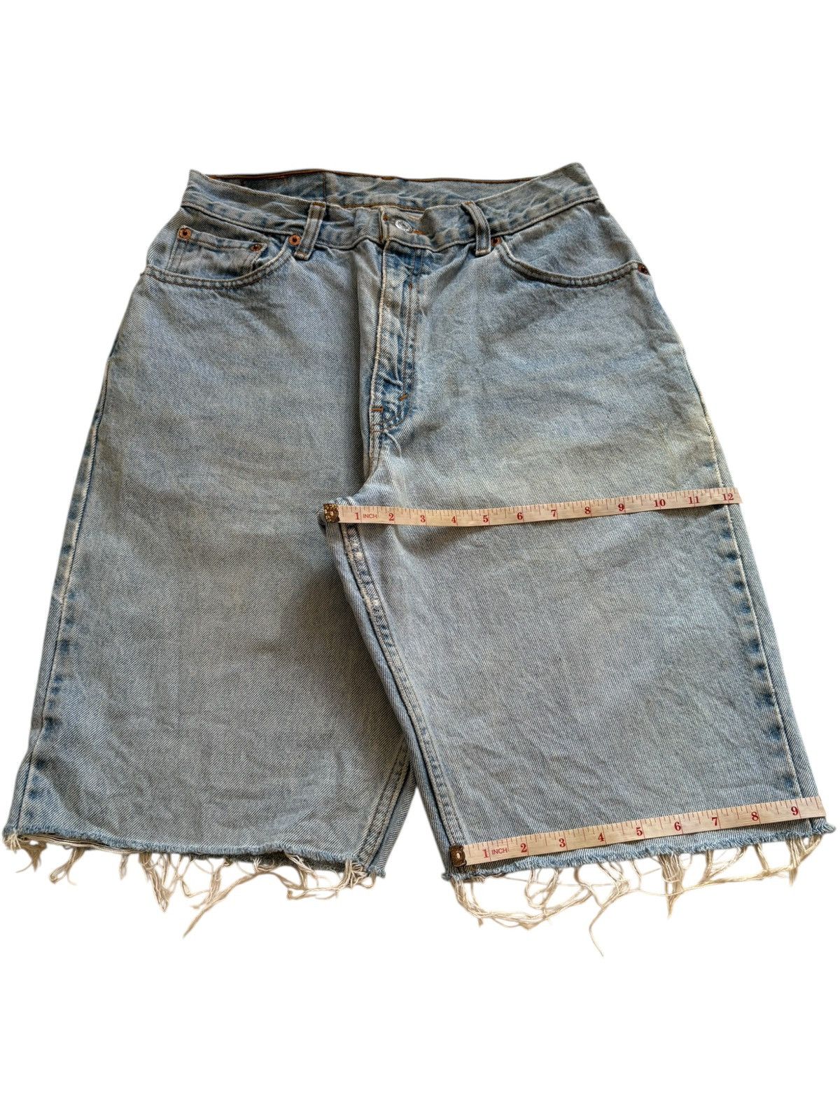 Levi's × Levi's Vintage Clothing Vintage 90s Levis 550 Mud Wash Distressed Short Jeans Size US 27 - 16 Thumbnail