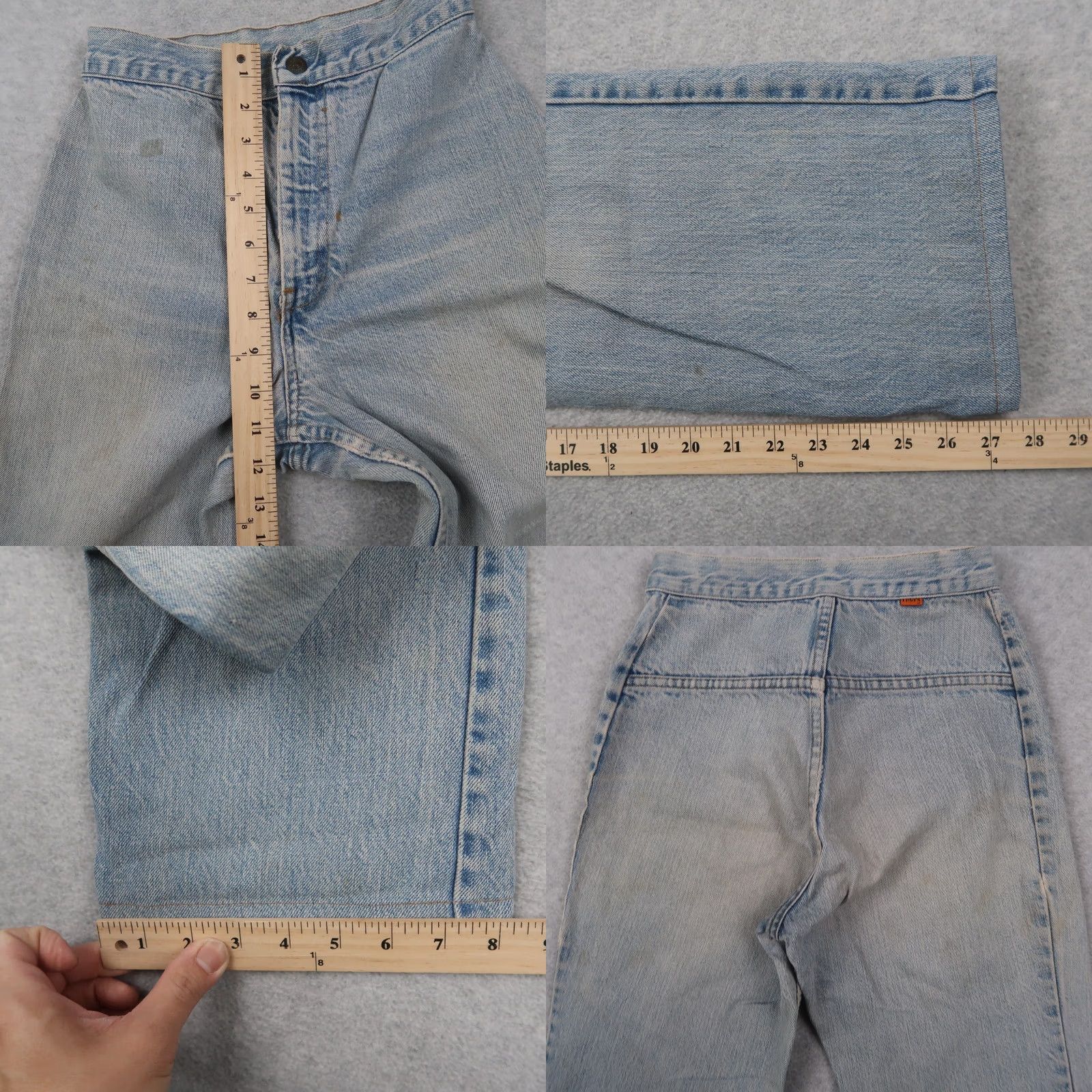 Levi's VINTAGE Levi's Orange Tab Jeans Women 24x27.75 High Waisted USA Purple? No, Blue Denim 100% Cotton Straight -??? Size 42" / US 20 - 10 Thumbnail