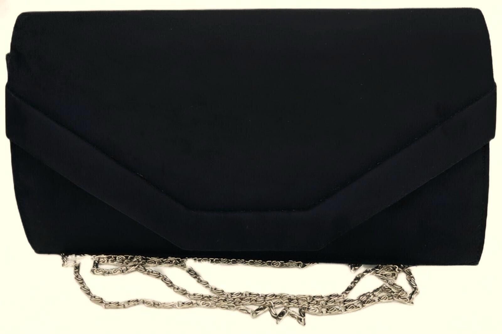 Unknown London Elegant Black Envelope Clutch Bag Size ONE SIZE - 5 Thumbnail