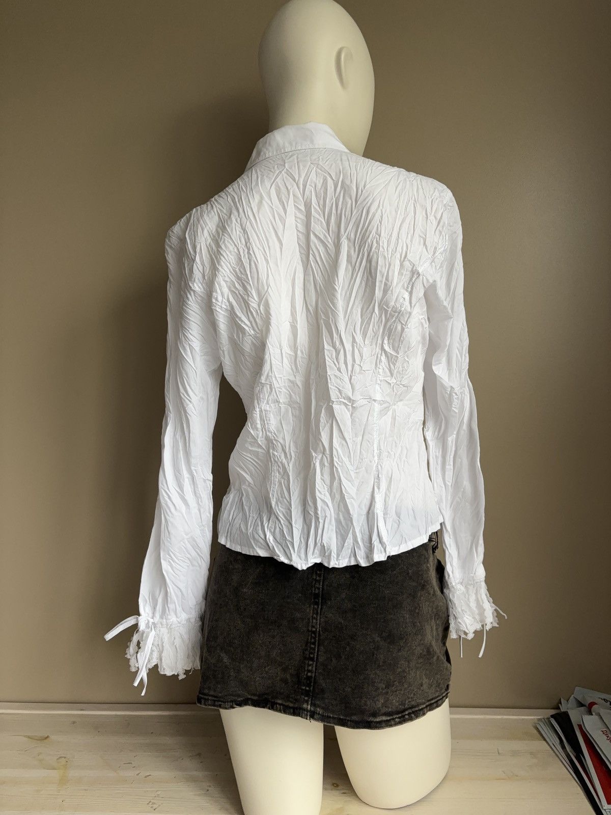 Japanese Brand × Vintage Vintage ruffles blouse shirt Size M / US 6-8 / IT 42-44 - 7 Thumbnail