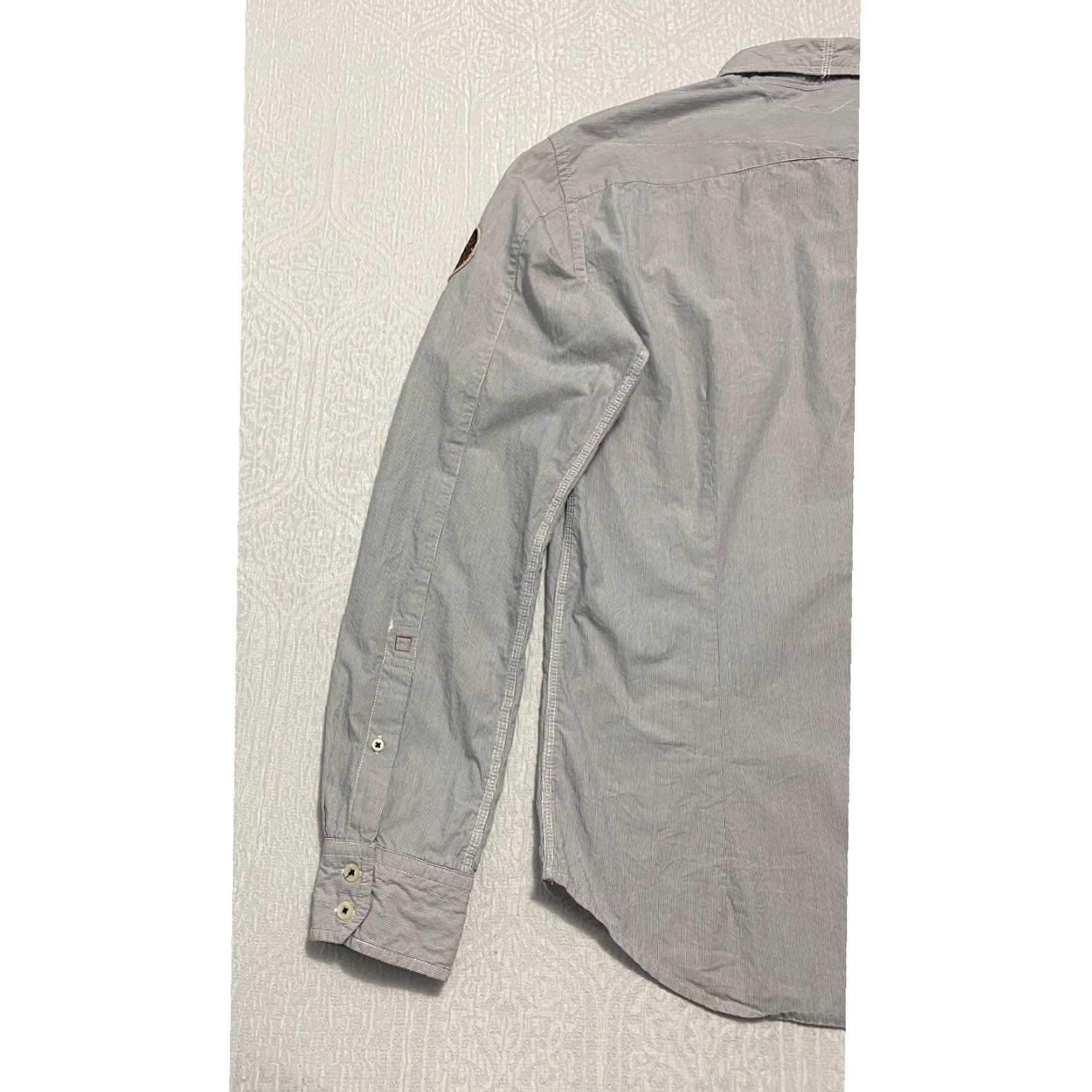 Vintage Tom Crew Club Mens Large Striped Long Sleeve Button-Down Shirt Expedition Patch Size US L / EU 52-54 / 3 - 3 Thumbnail
