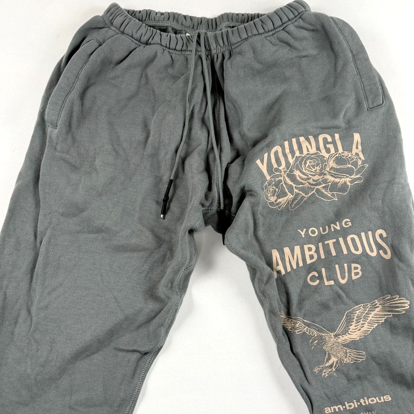 YoungLA YoungLA Immortal Joggers Mens Small Gray Drawstring Gym Sweatpants Size US 29 - 2 Thumbnail