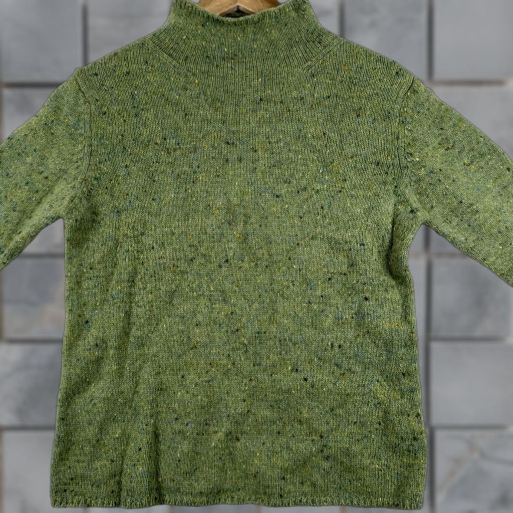 Vintage VINTAGE L.L. Bean Women's Sweater Turtleneck Green Small Pullover Mohair Lambswool Blend Shirt? Size S / US 4 / IT 40 - 1 Thumbnail